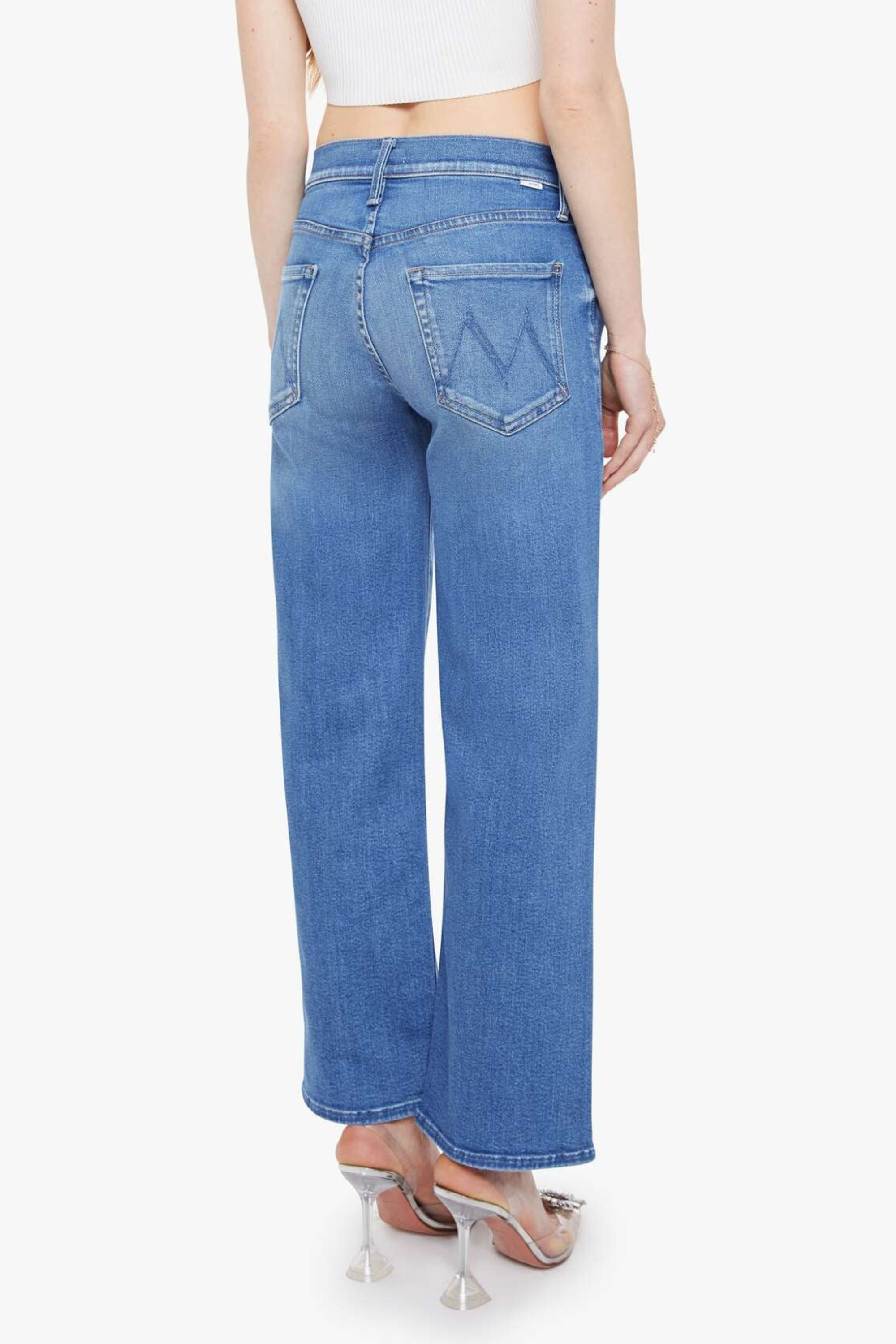 Mother Mid Rise Rambler Zip Ankle in Piece