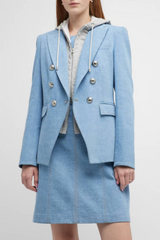 Veronica Beard Miller Dickey Jacket Denim Blue