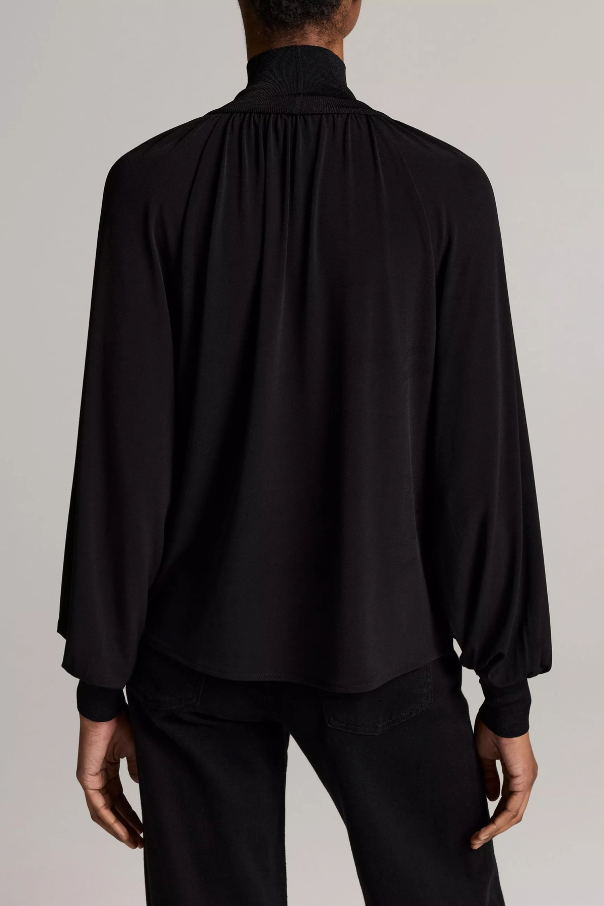 Vince Rib Trim L/S Gathered Turtle