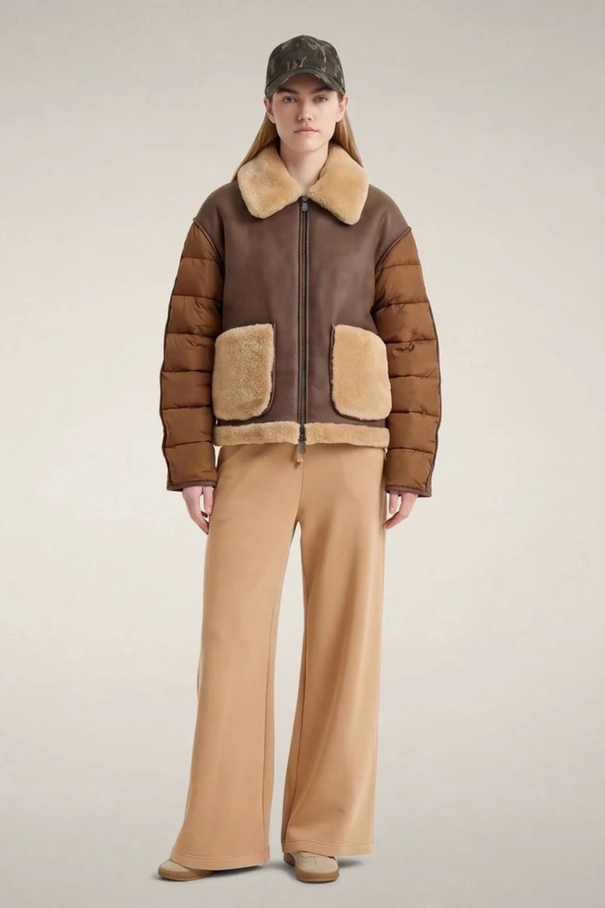 Save the Duck Josette Coat in Hazelnut Brown