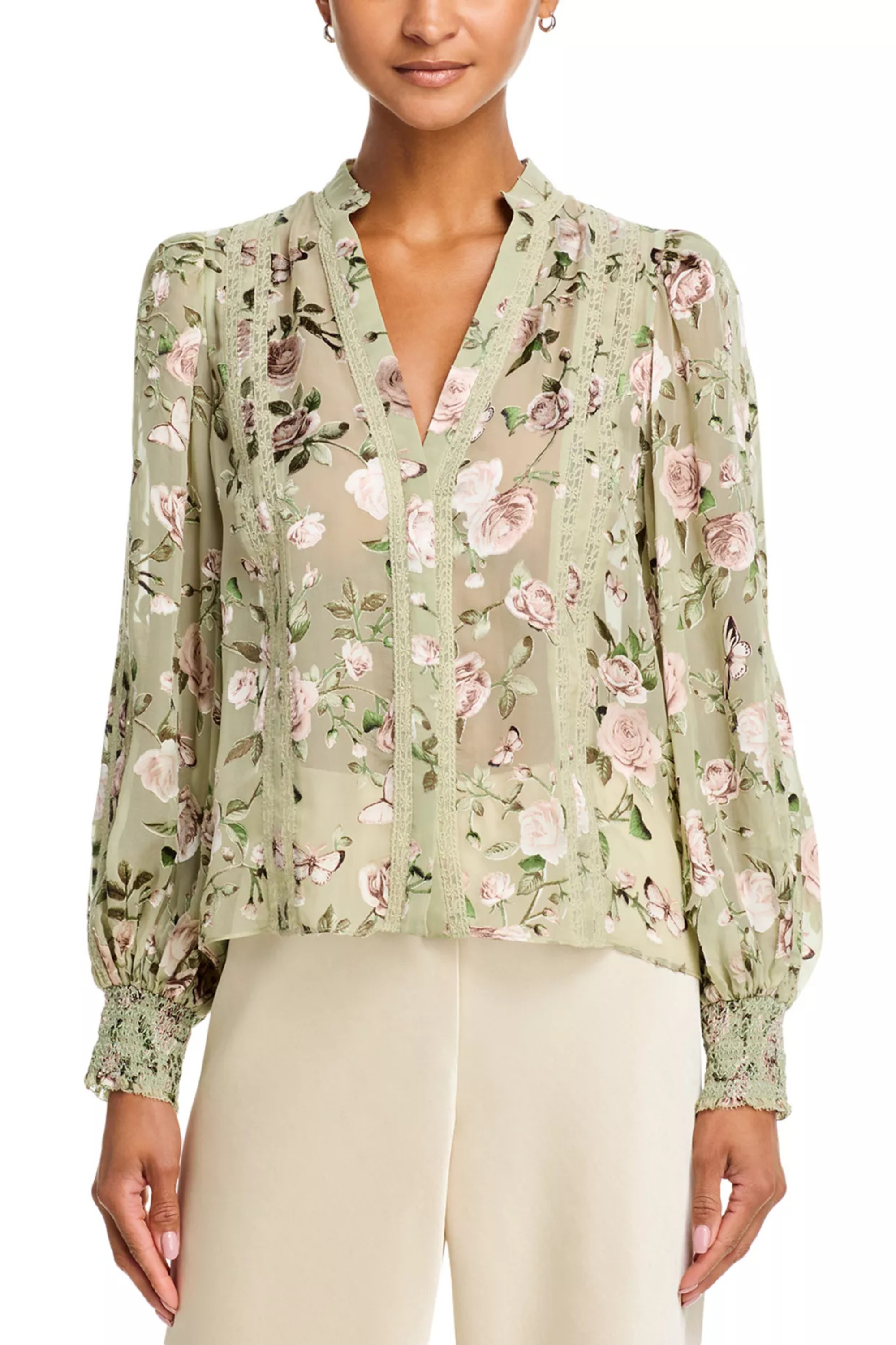 Alice + Olivia Arlette Collared Blouse