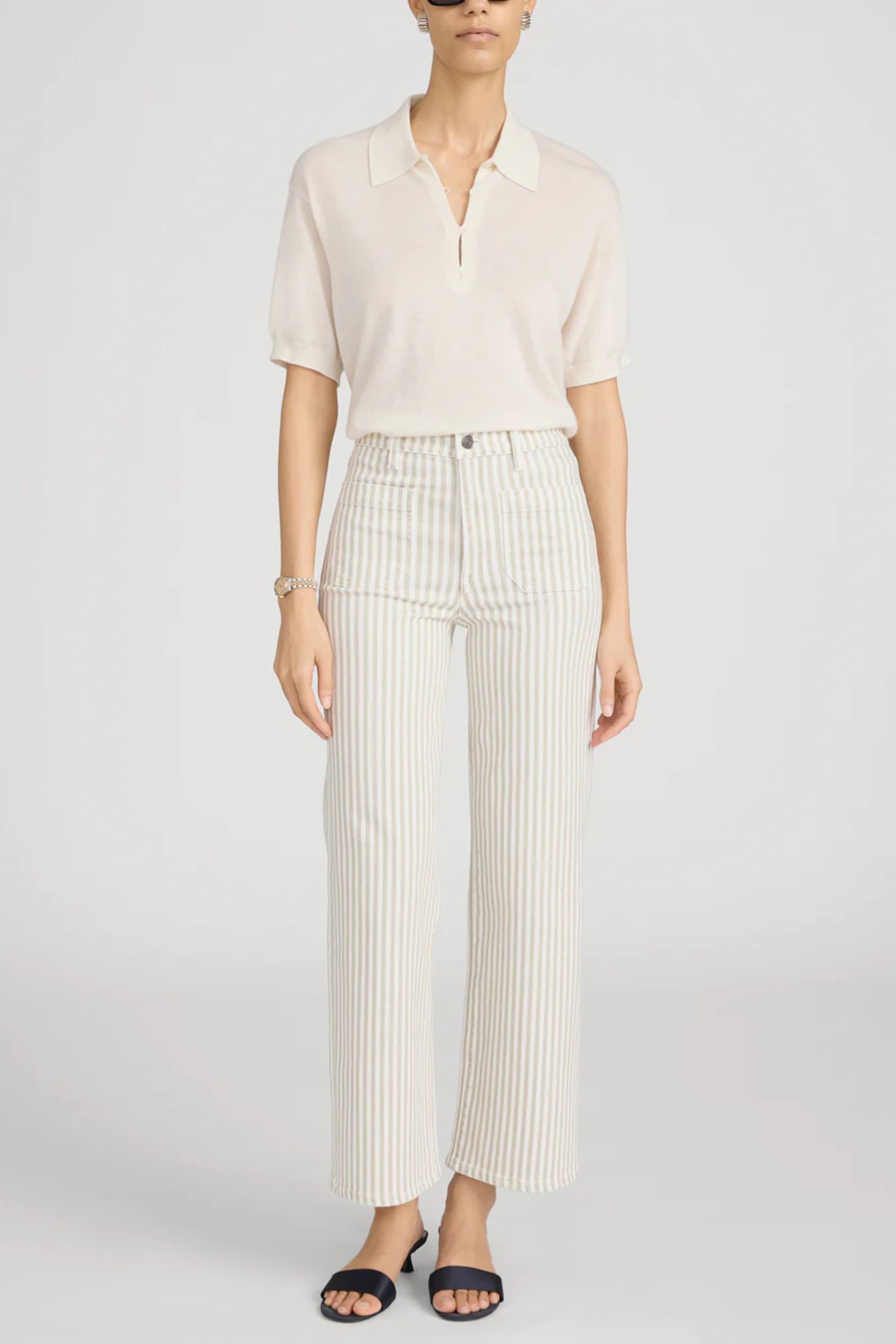Frame Anchor Pant in Flax Stripe