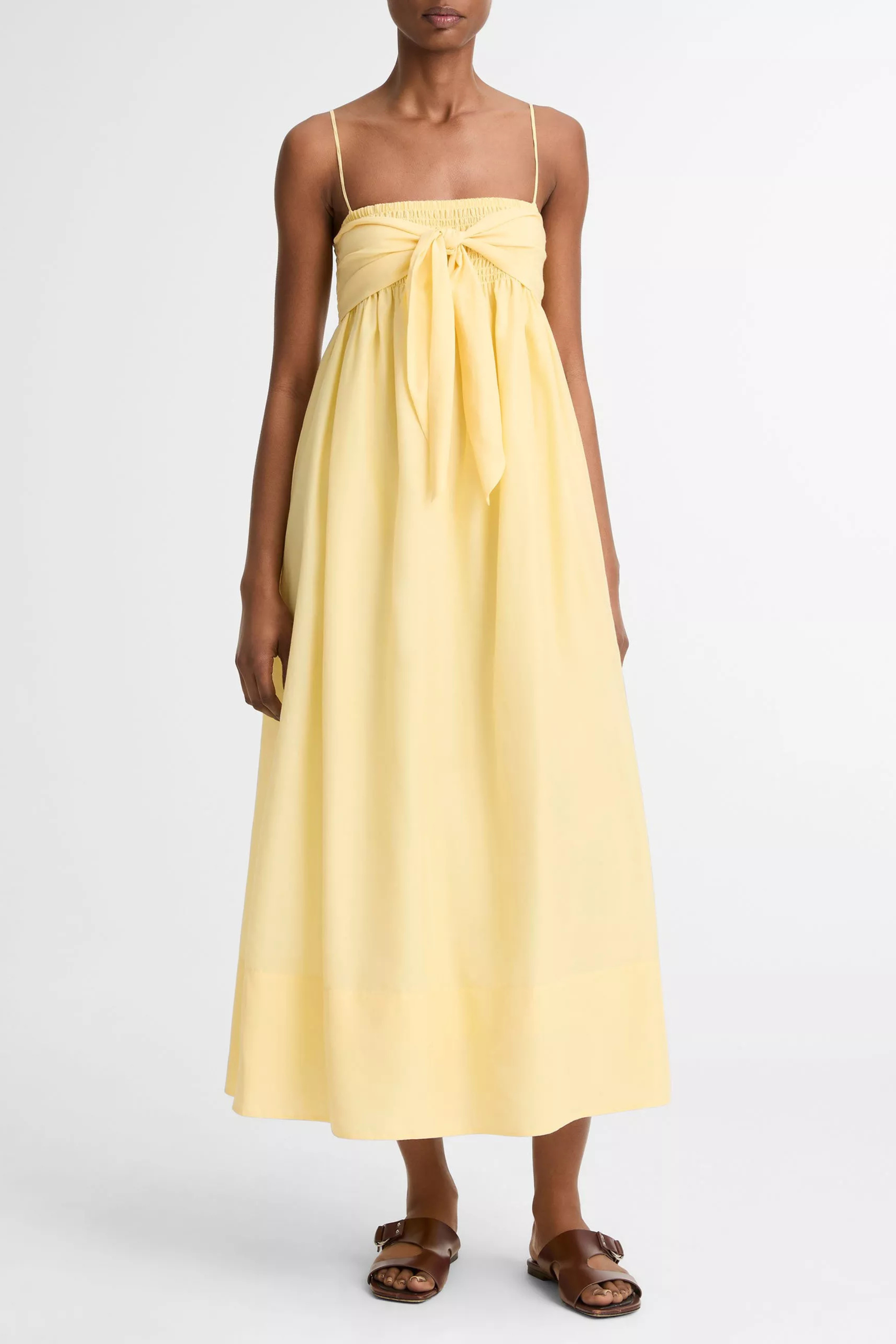 Vince Tie Smocked Cami Dress