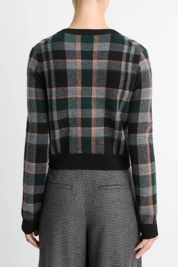 Vince Plaid Cardi