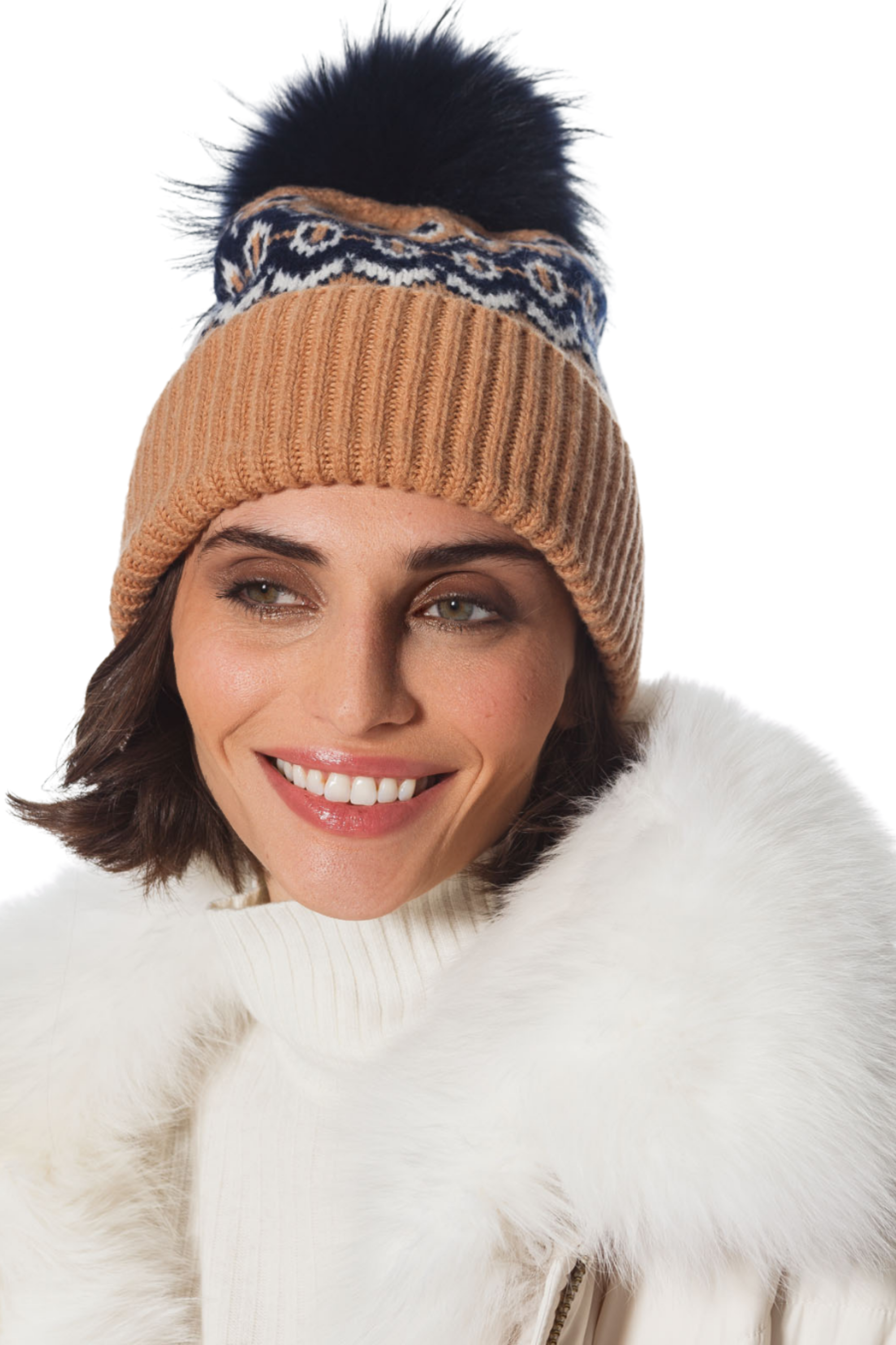 Linda Richards Nordic Knit PomPom Hat