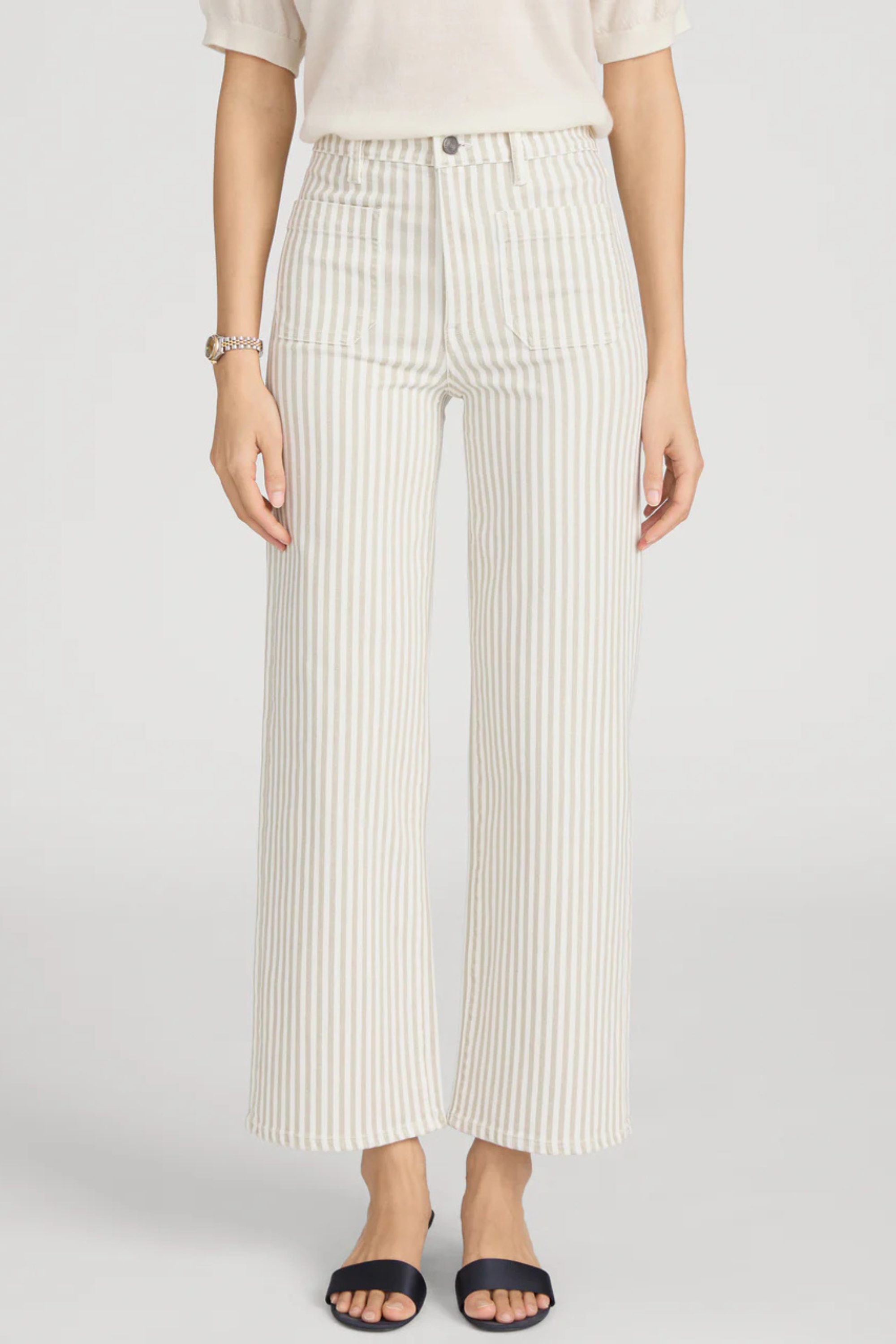 Frame Anchor Pant in Flax Stripe