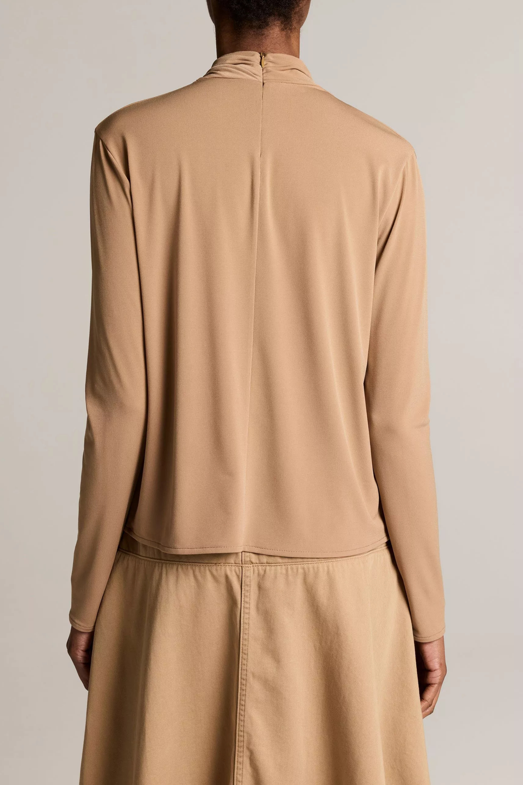 Vince Long Sleeve Draped Cowl Blouse