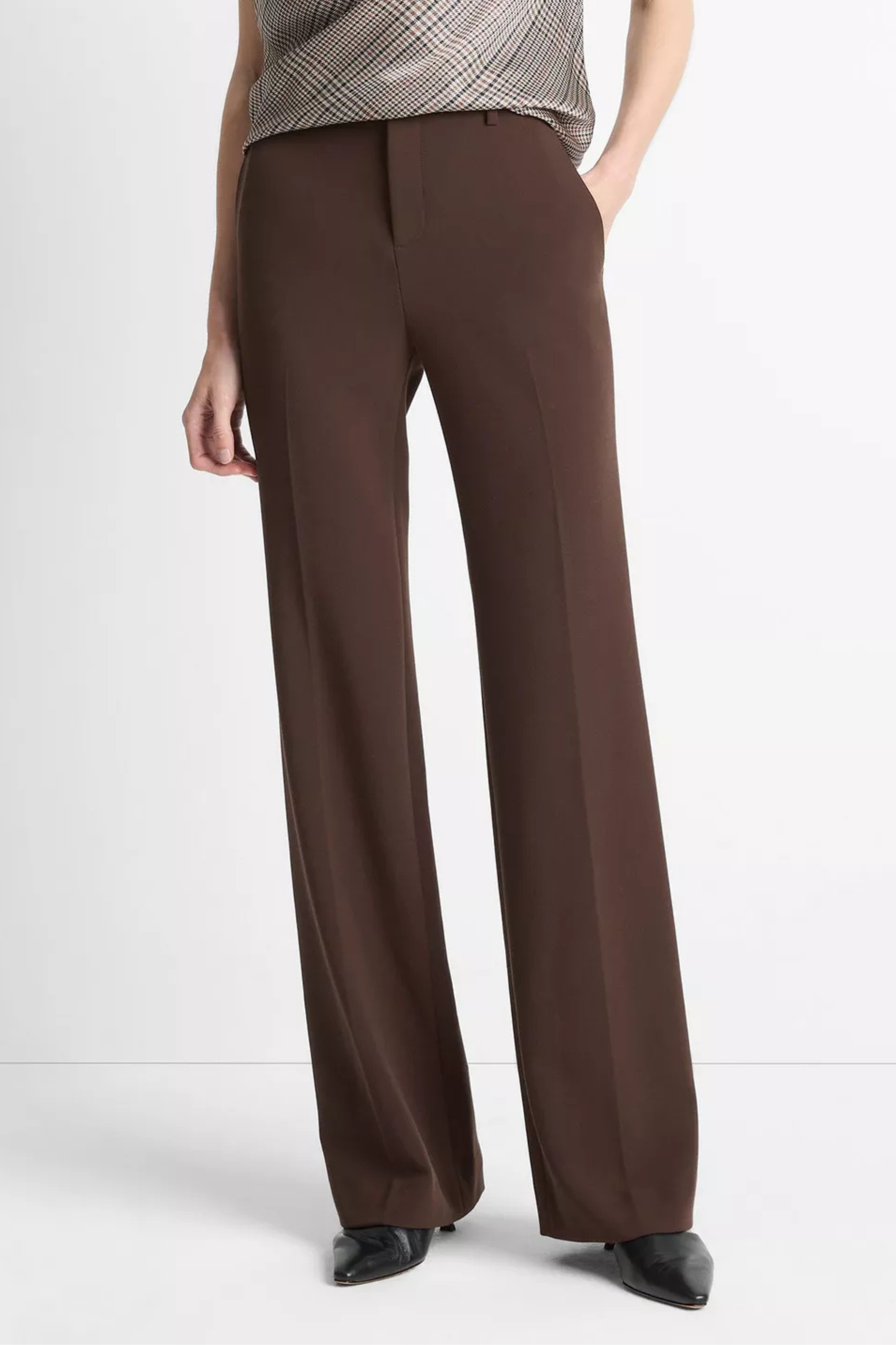 Vince Mid Rise Tailored Flare Pant