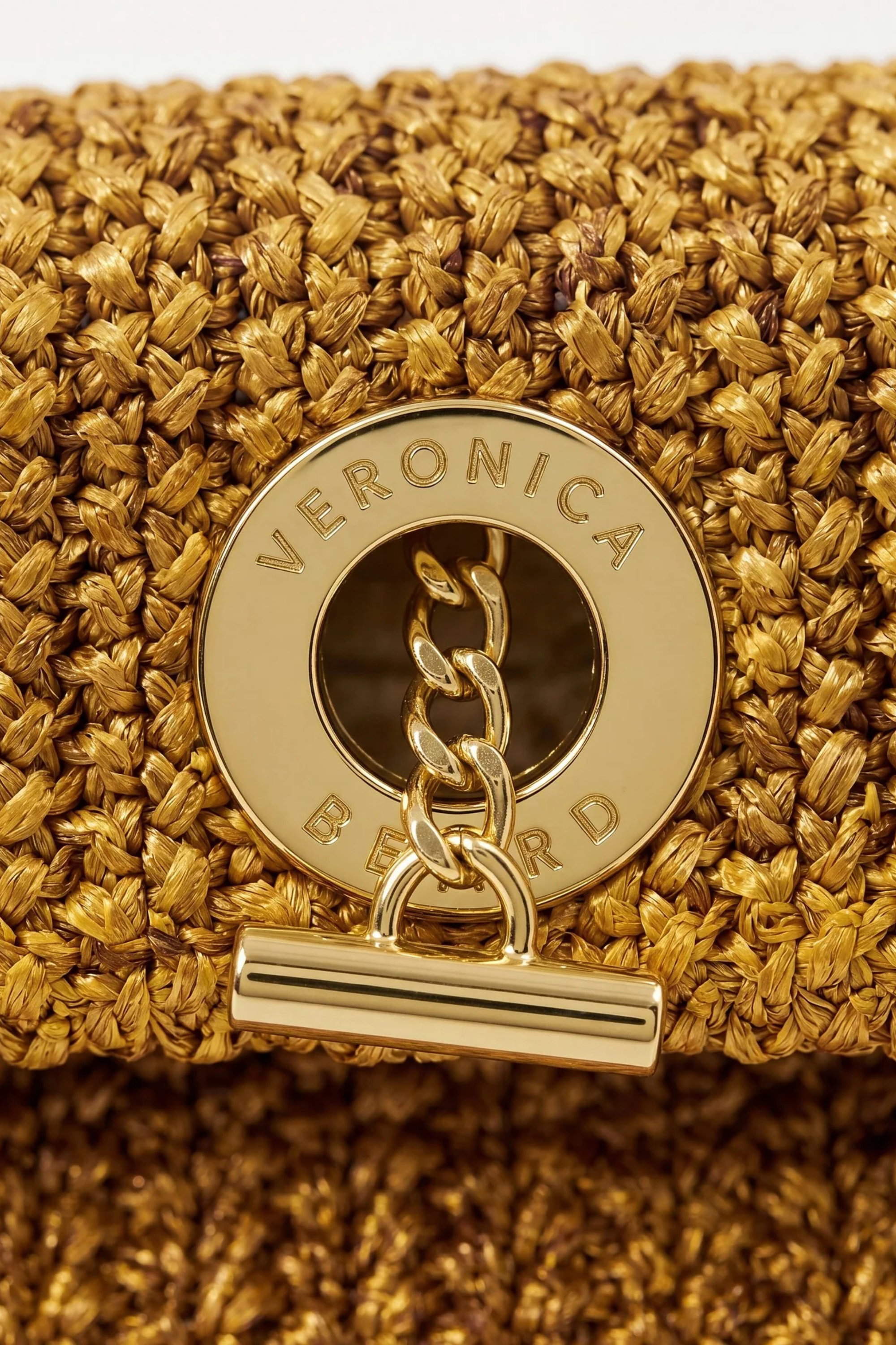 Veronica Beard Raffia Anchor Clutch