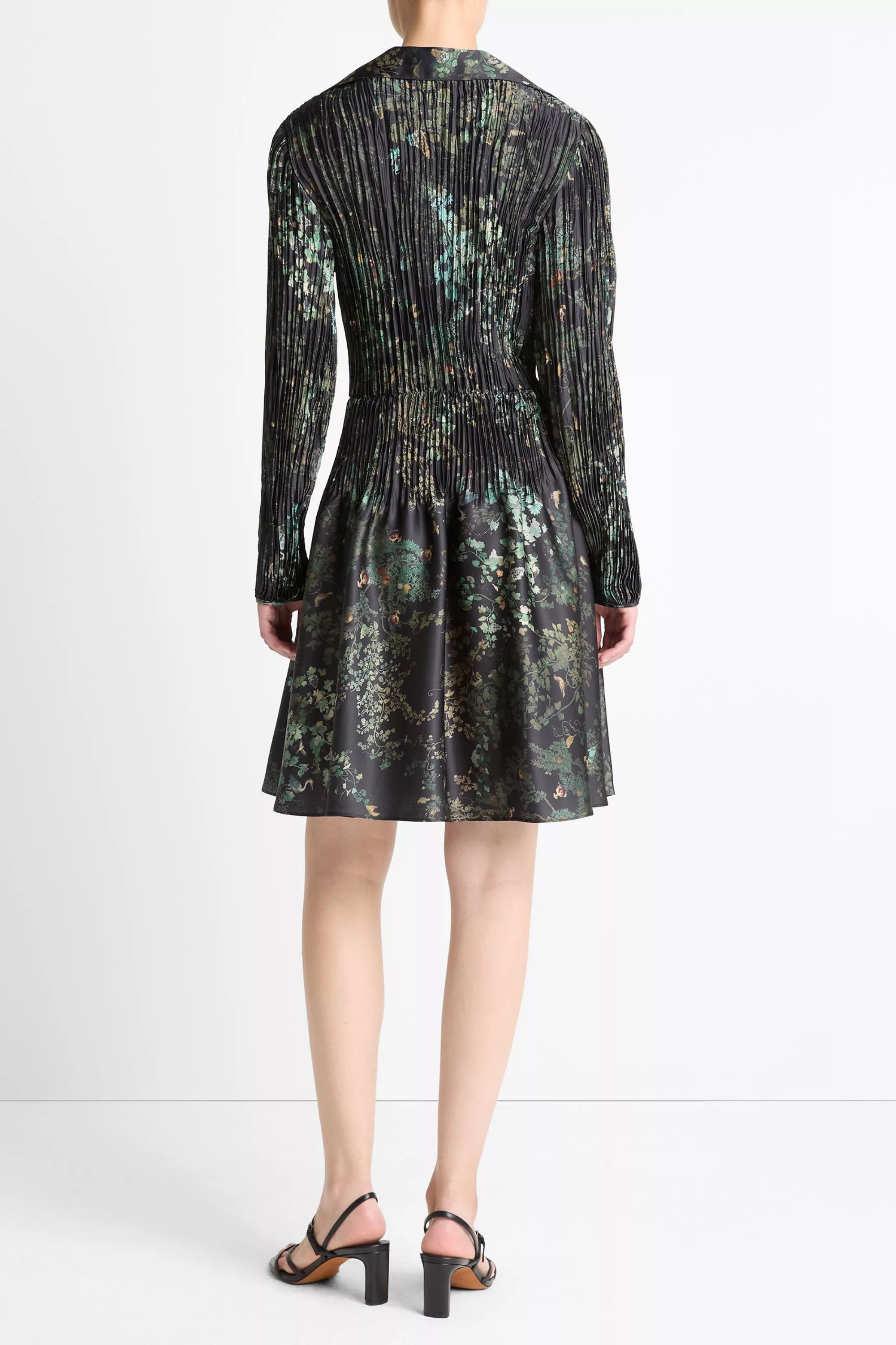Vince Grape Vine Crushed L/S Shirt Dress