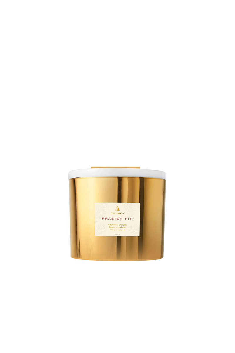 Thymes Frasier Fir 3-wick Gold