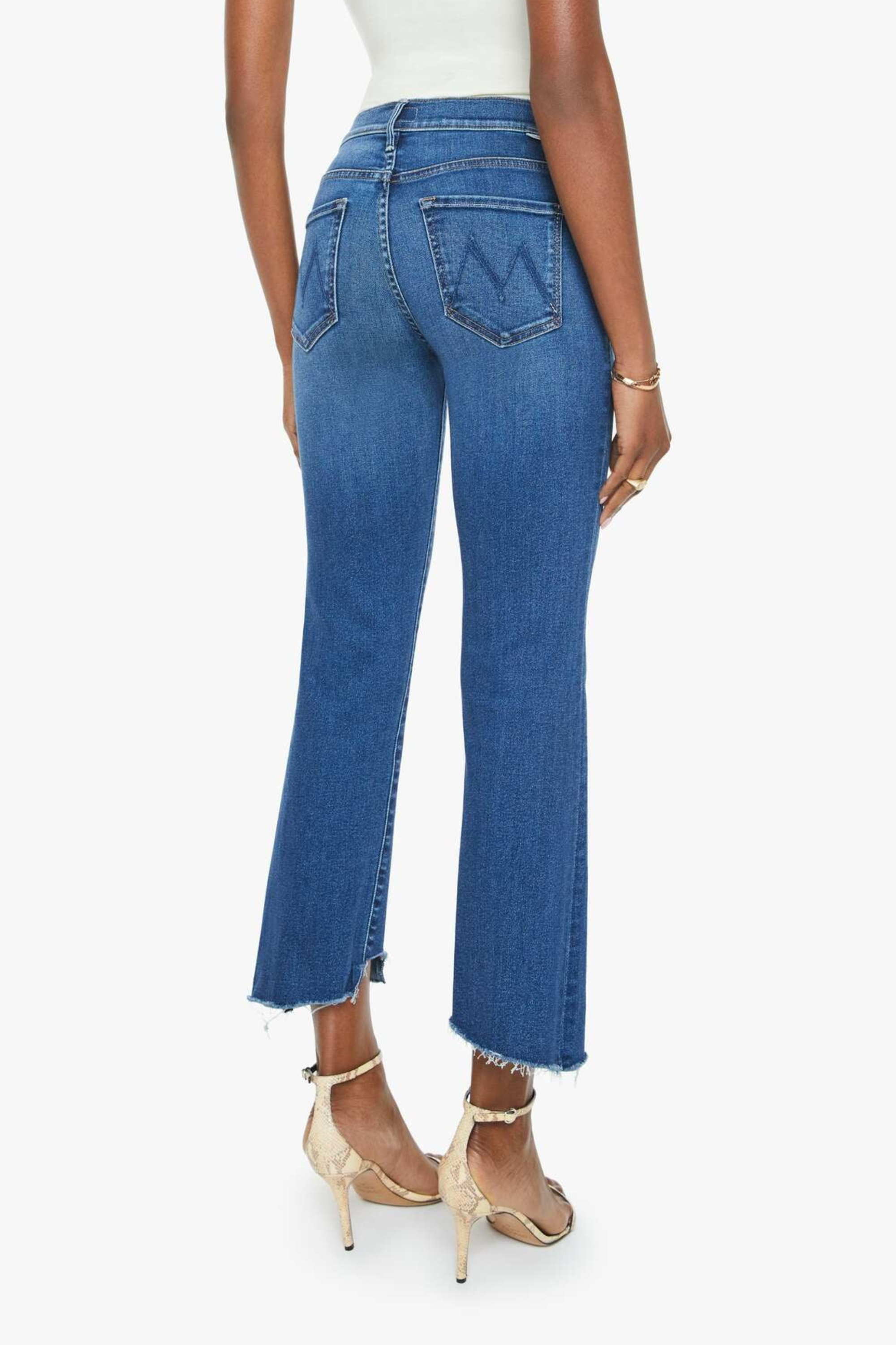 Mother Insider Crop Pointy Fray Scorchin