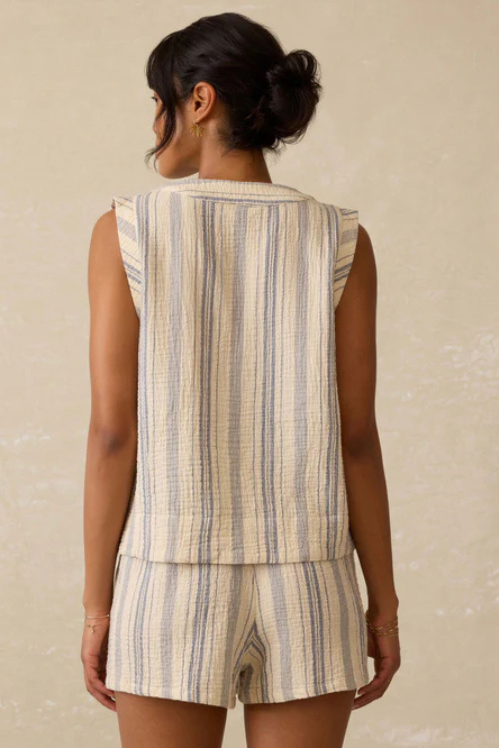 Faherty Cotton Gauze Sleeveless Popover
