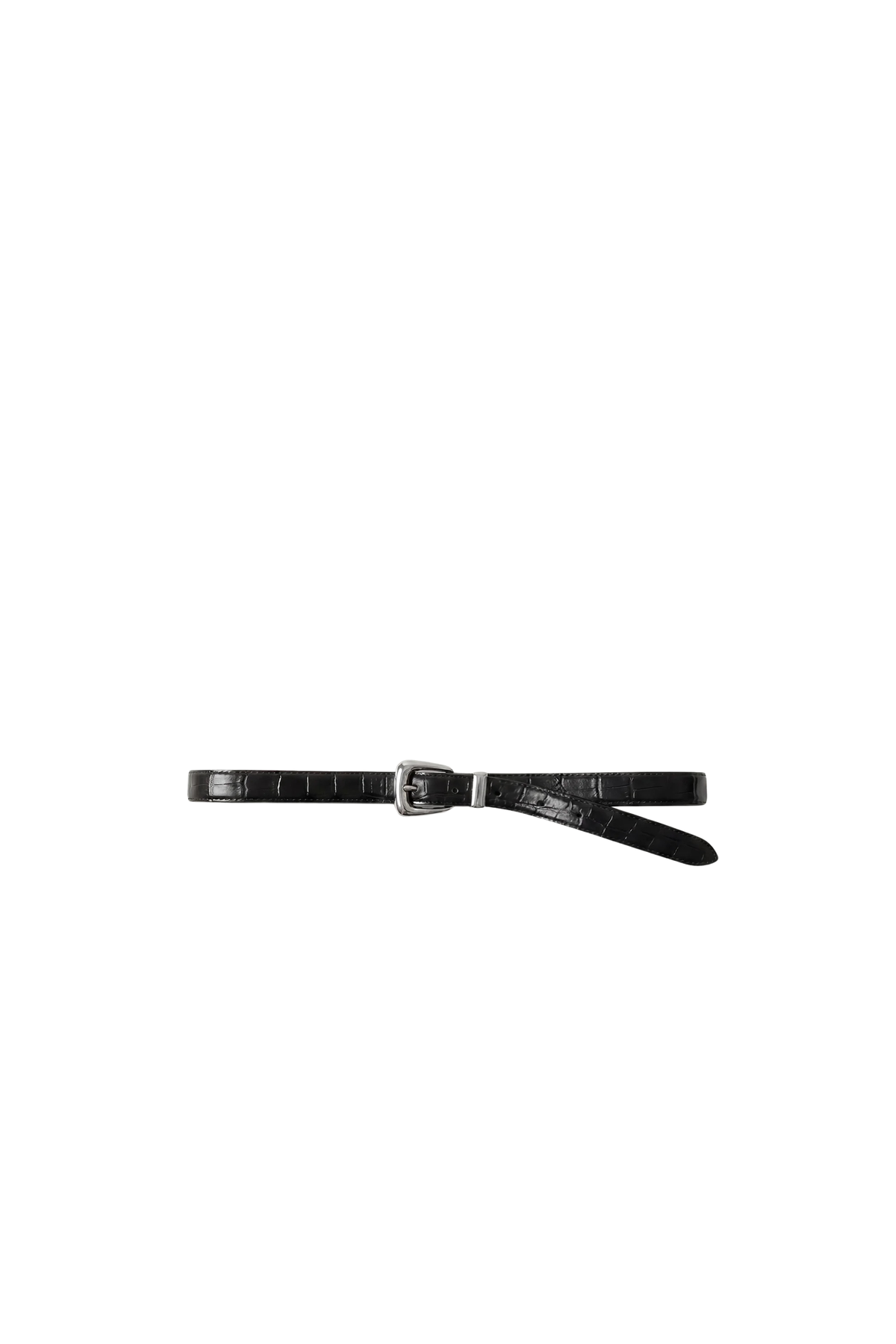 Veronica Beard Small Croc Embossed Arch Belt