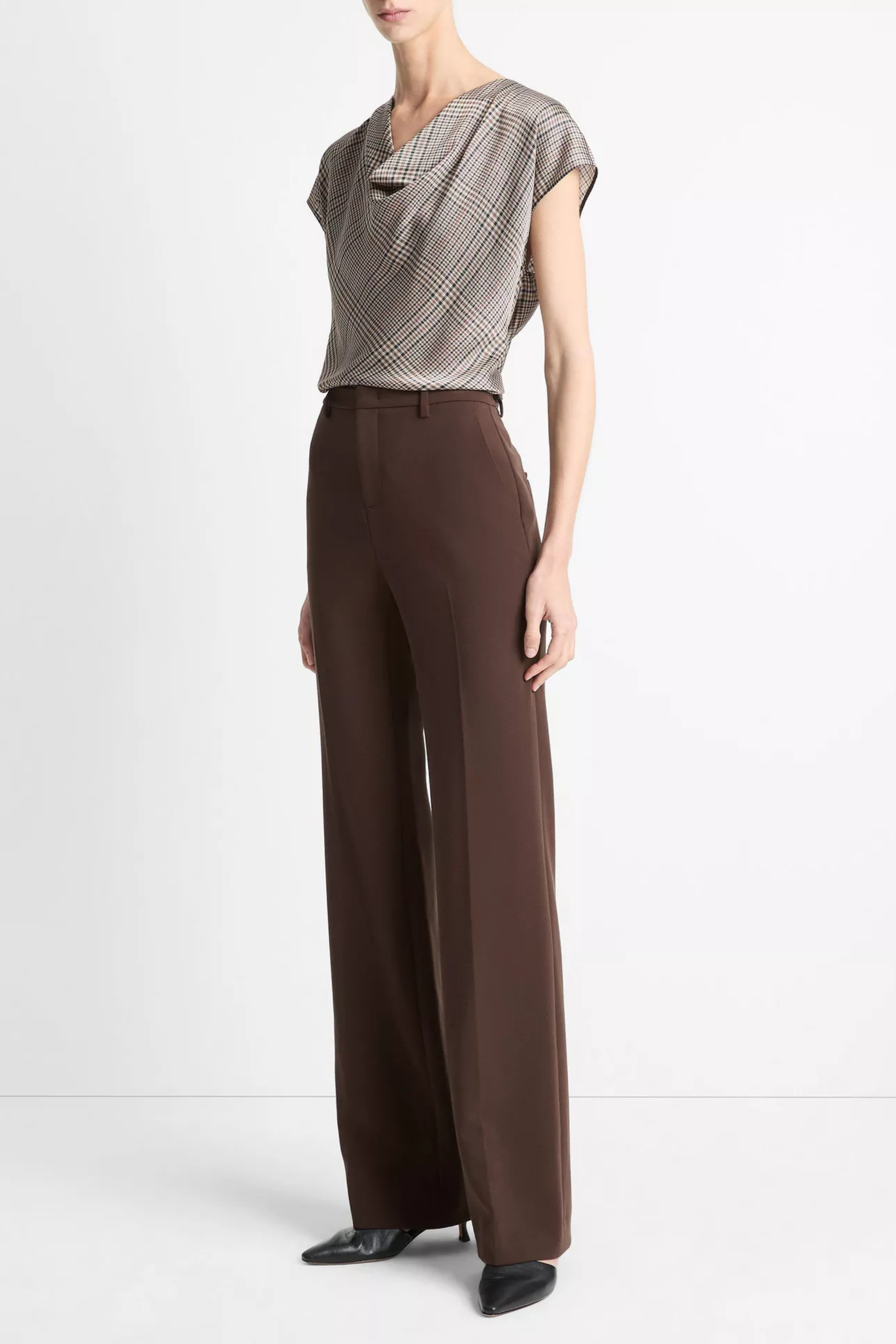 Vince Mid Rise Tailored Flare Pant