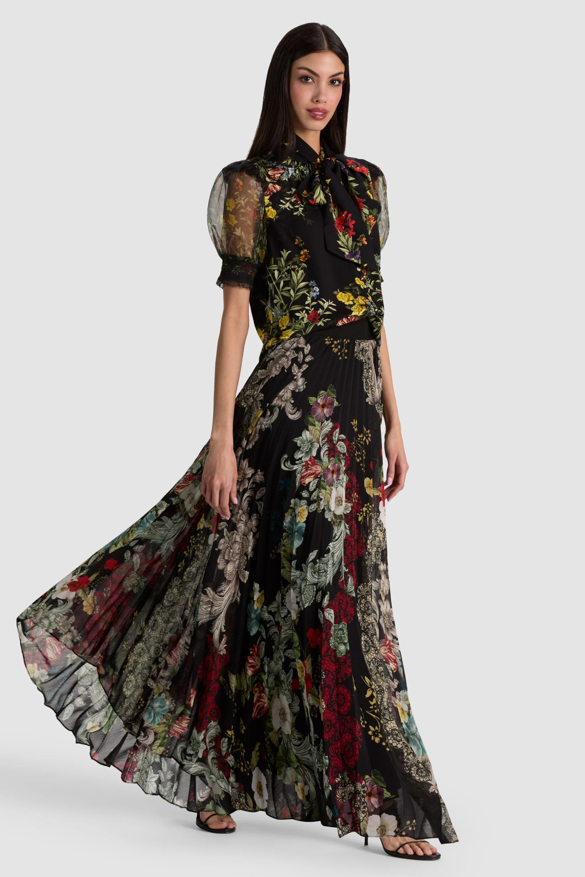 Alice + Olivia Brentley Tie Neck Blouse