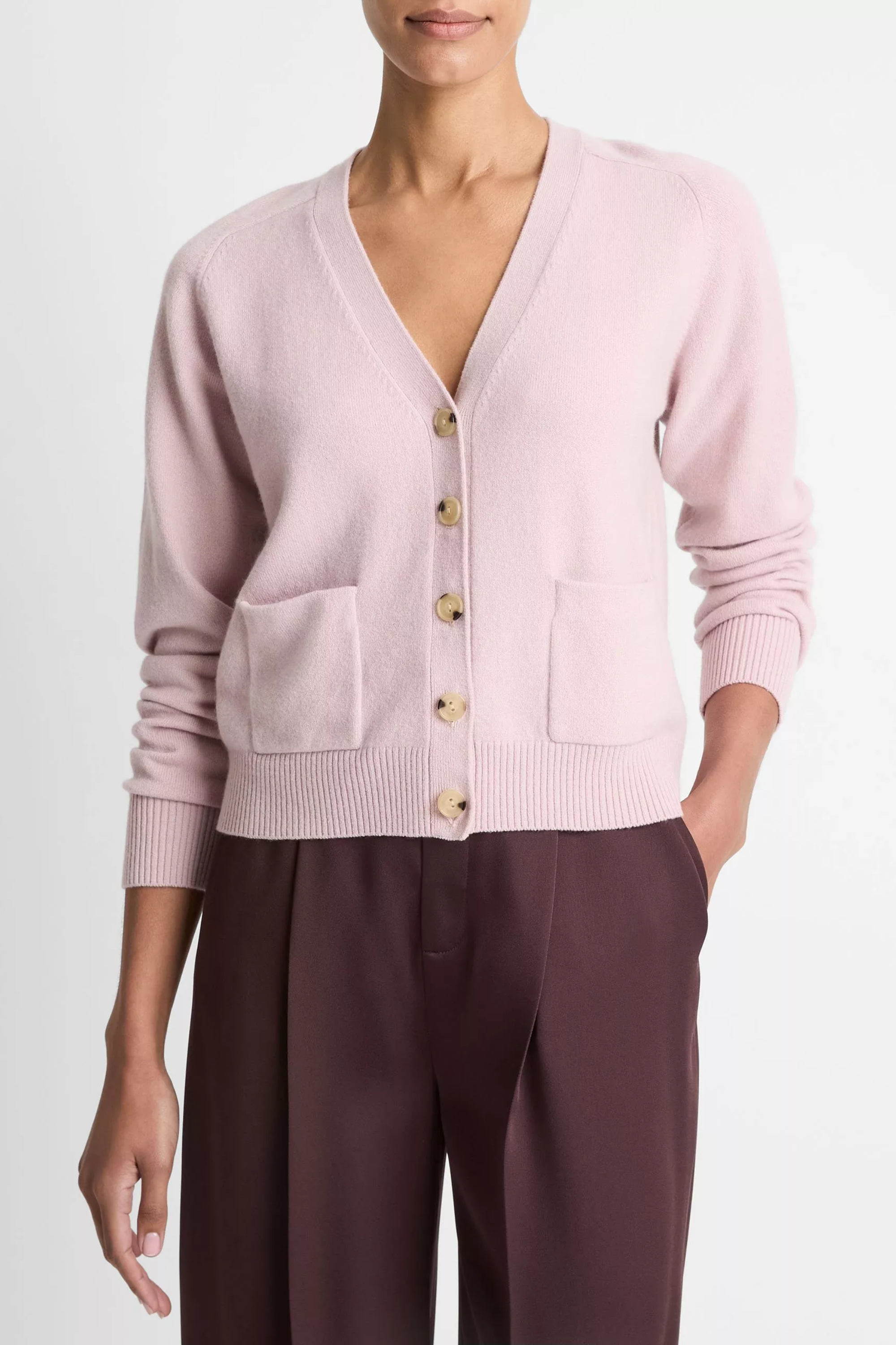 Vince Pocket V-Neck Cardigan