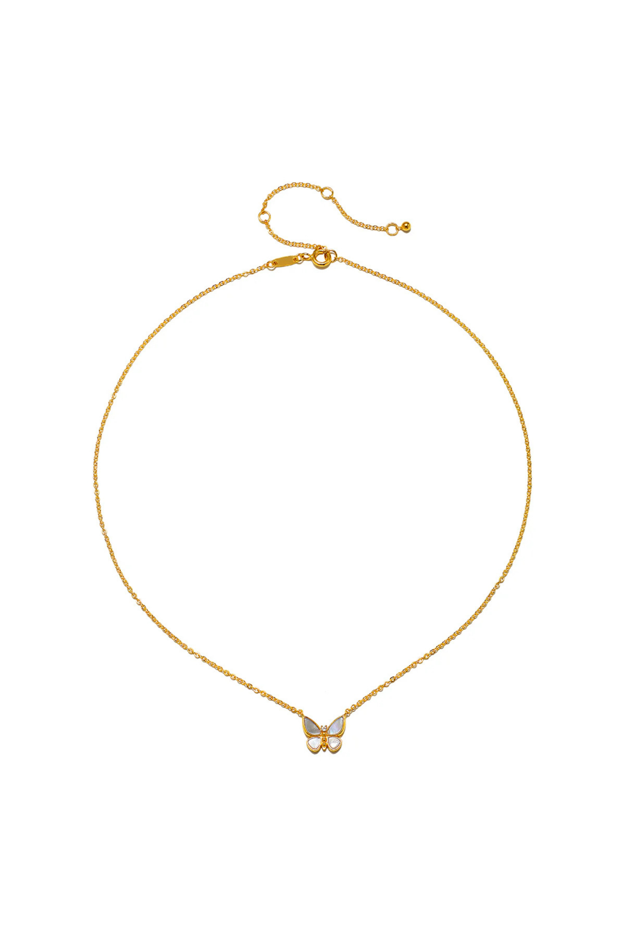 Satya 16" MOP Butterfly Necklace