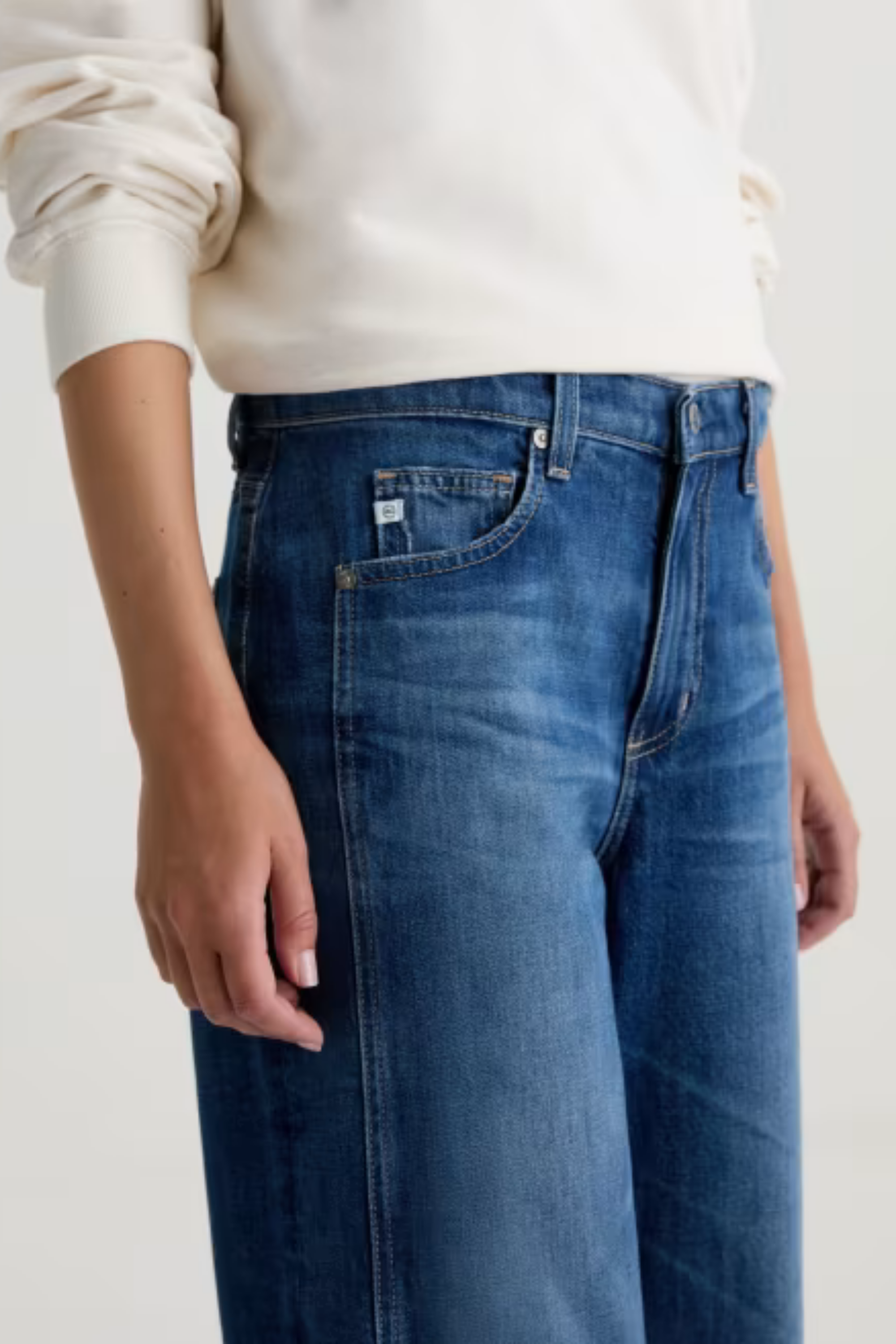 AG Saige Wide Leg Crop Watermist