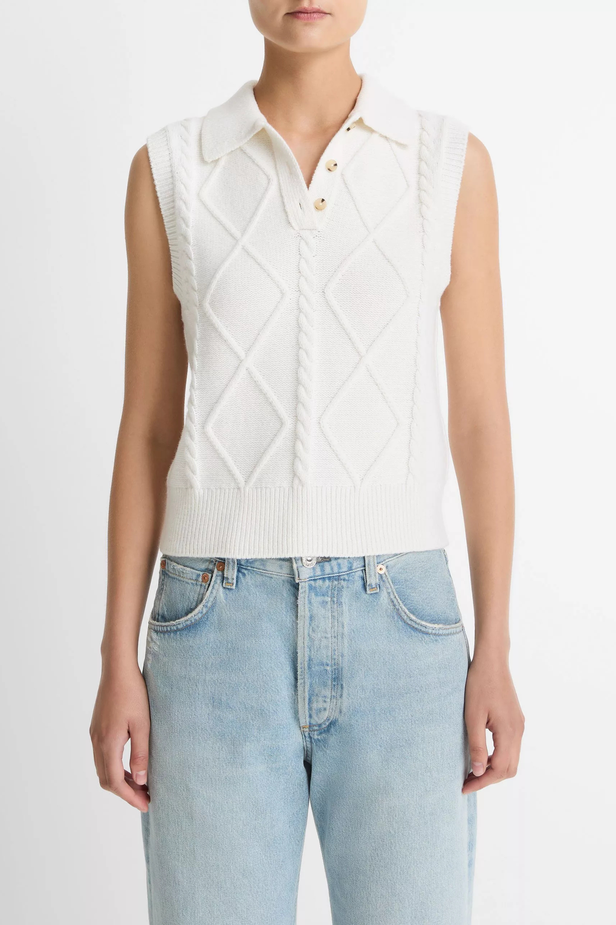 Vince Polo Cable Vest