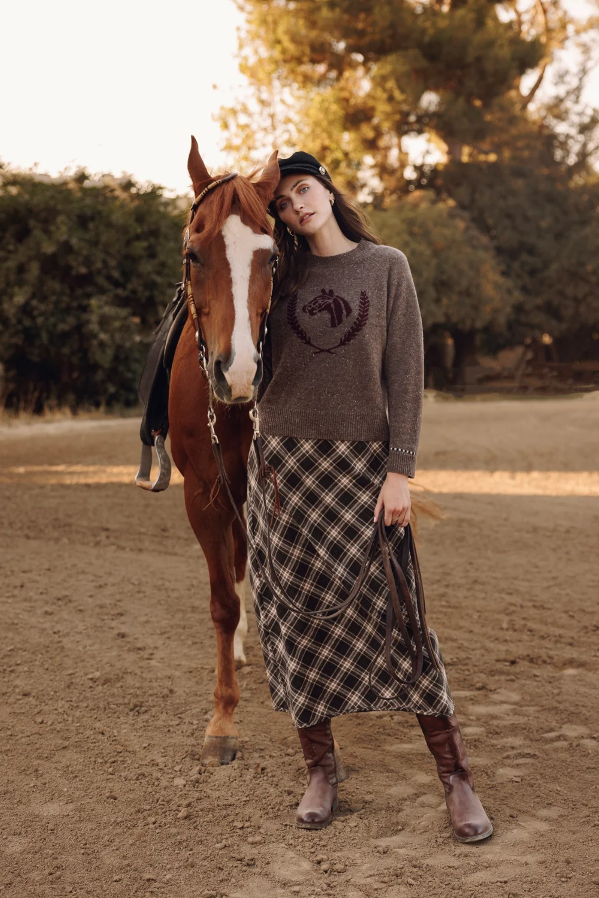27 Miles Horse Intarsia Sweater