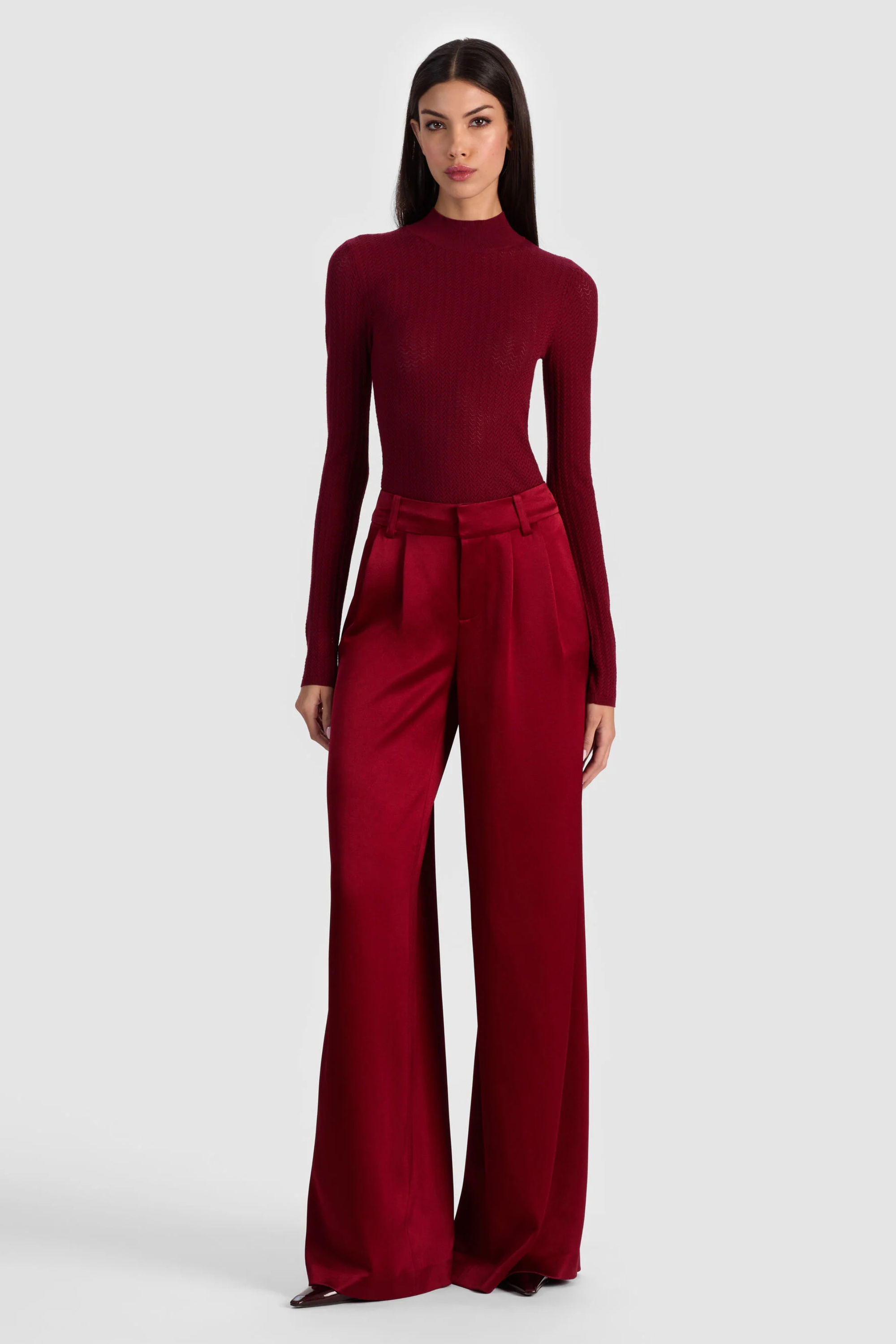 Alice + Olivia Kennedy High Rise Double Pleat Trouser