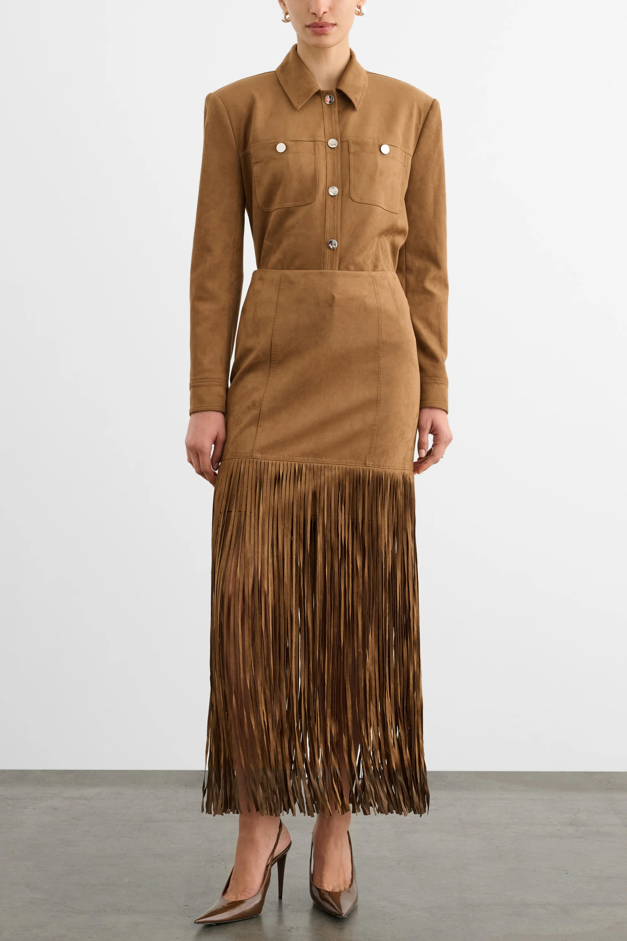 Toccin Soren Mini Skirt with Fringe