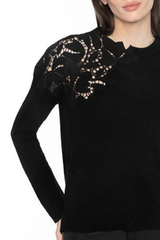 Kinross Lace Applique Crew