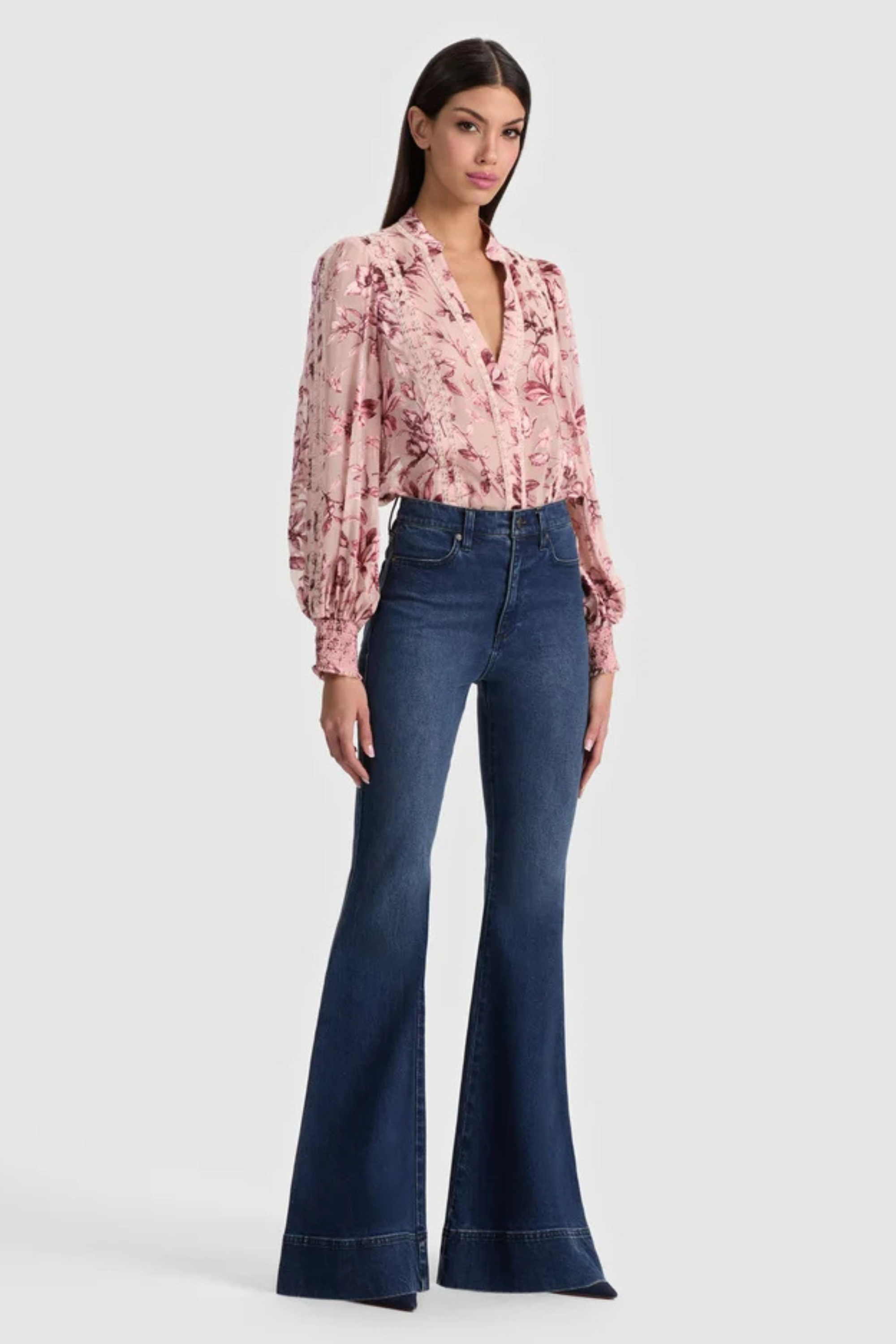 Alice + Olivia Arlette Collared Blouse