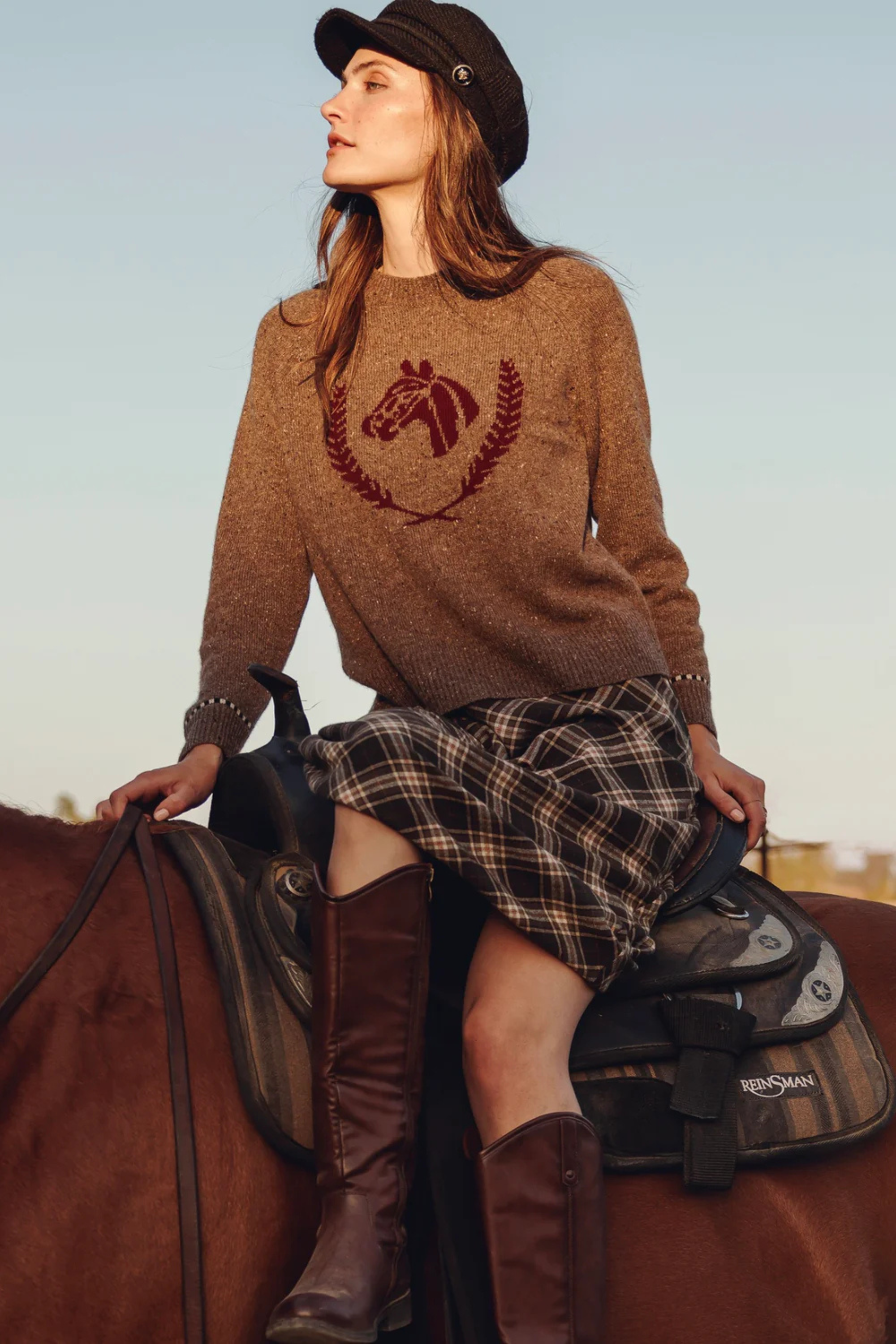 27 Miles Horse Intarsia Sweater