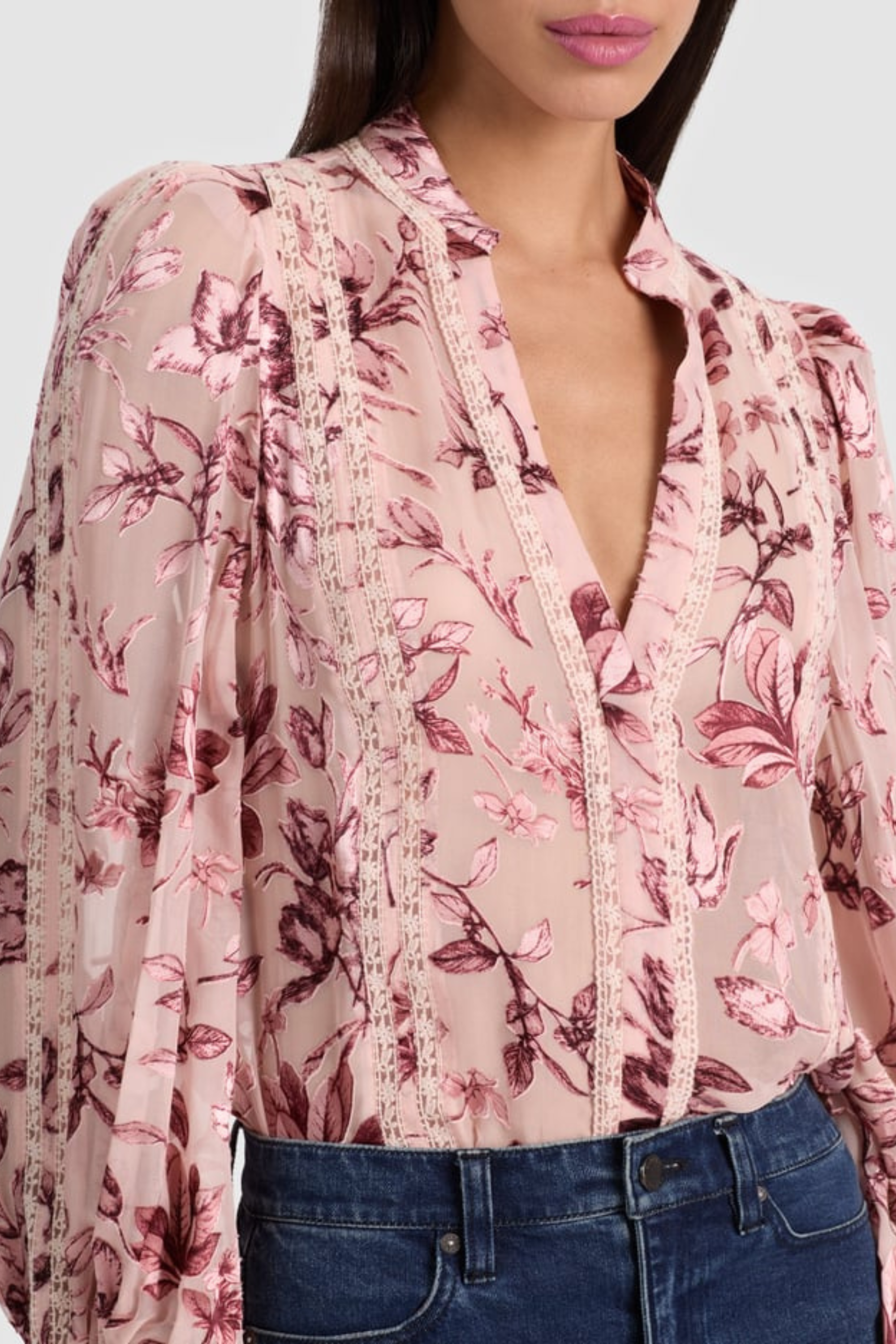 Alice + Olivia Arlette Collared Blouse