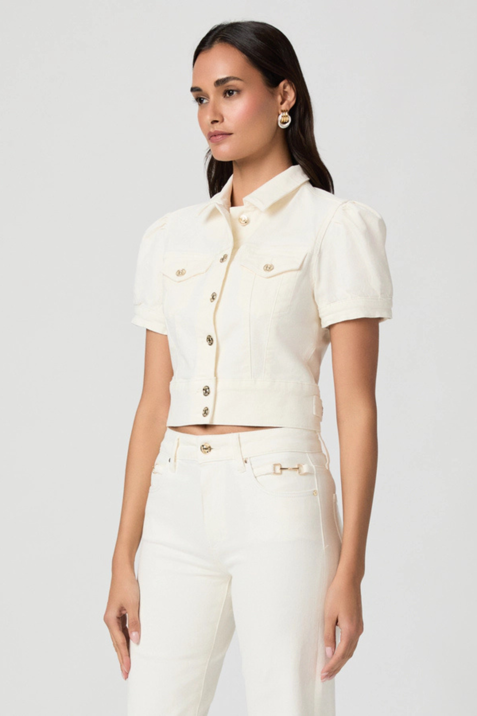 Paige Kendra Jacket in Tonal Ecru
