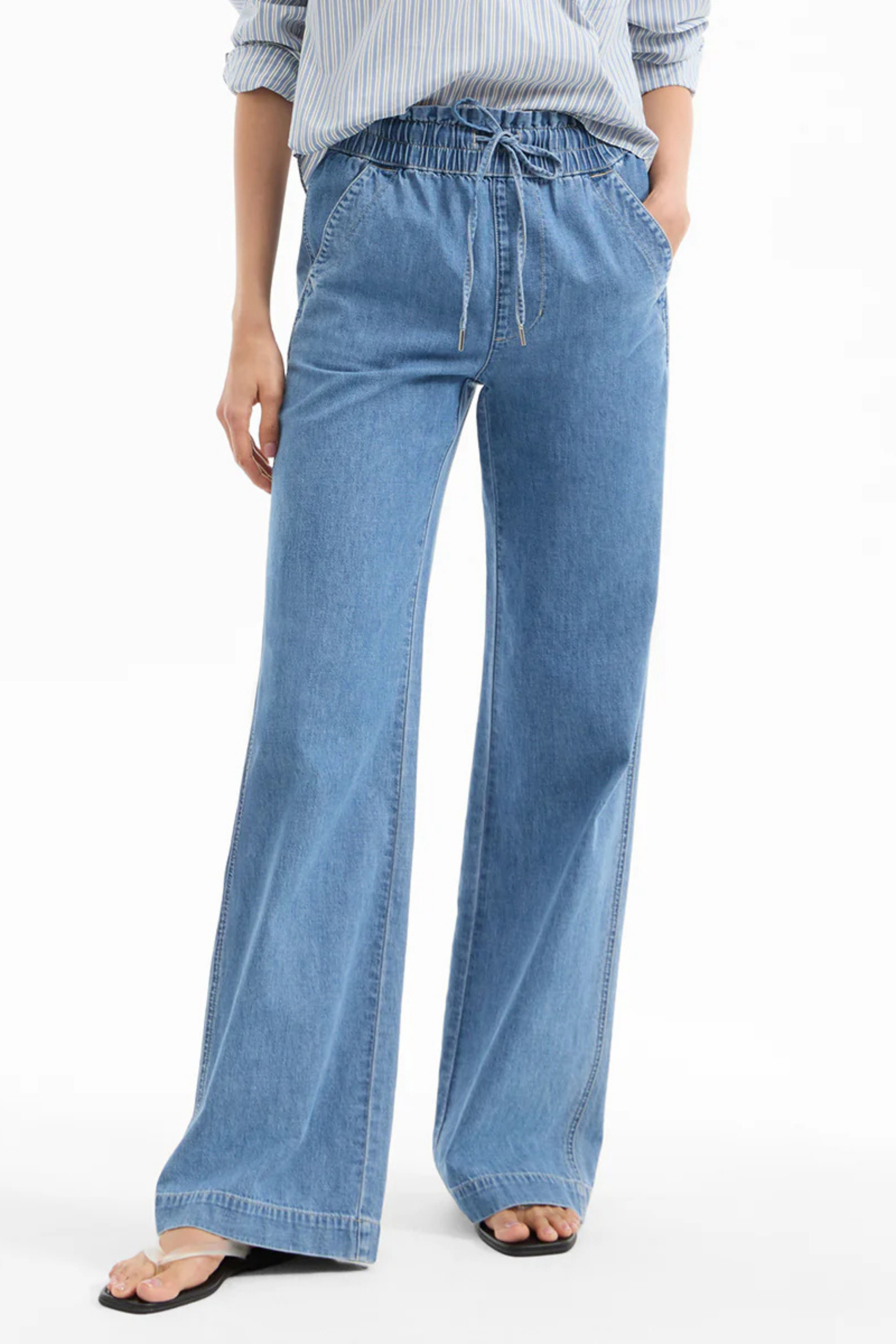 Veronica Beard Dunford Wide Leg w Drawcord