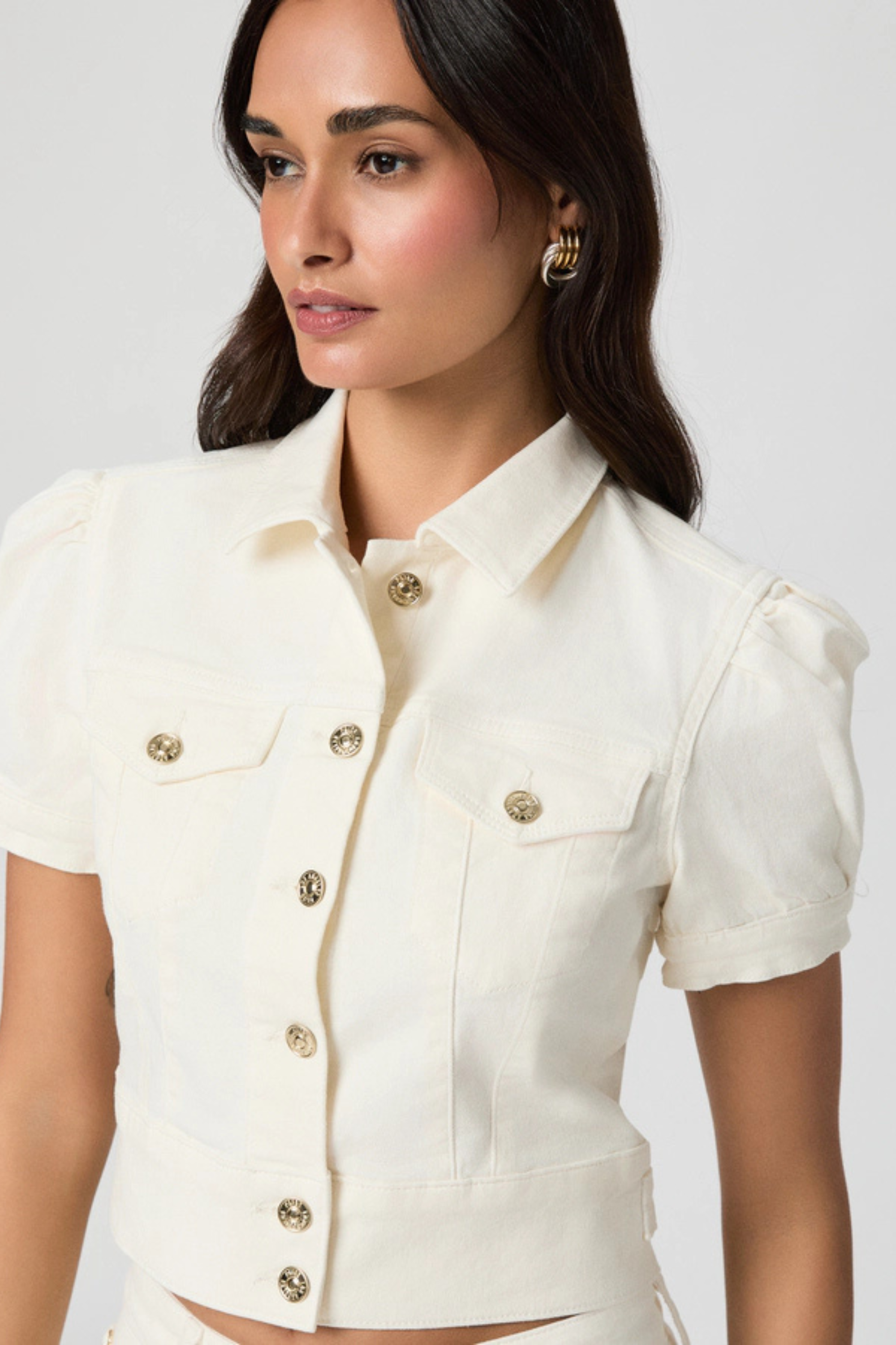 Paige Kendra Jacket in Tonal Ecru