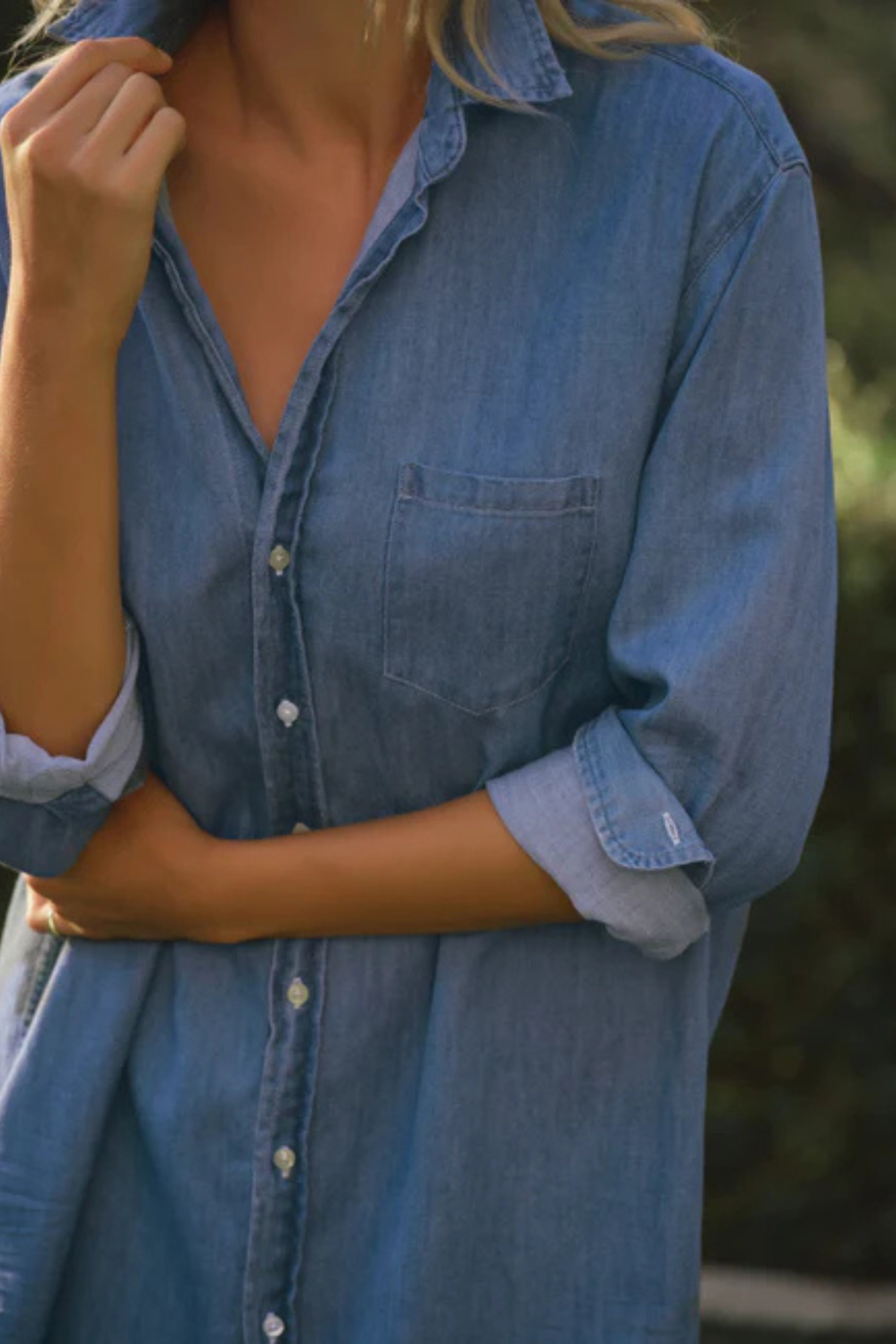 Frank & Eileen Mary Classic Shirtdress in Vintage Indigo