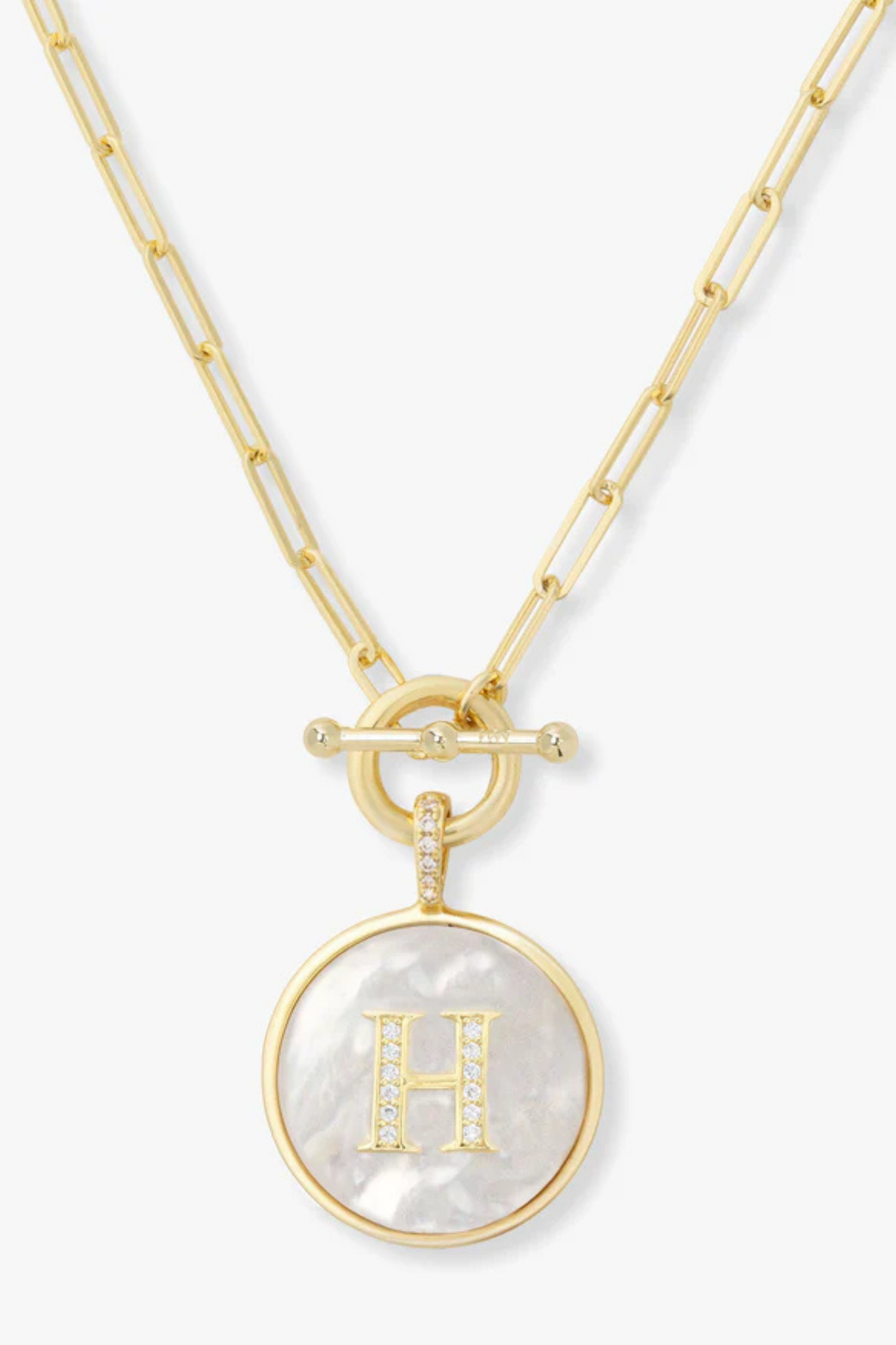 Melinda Maria Love Letters Medallion Necklace