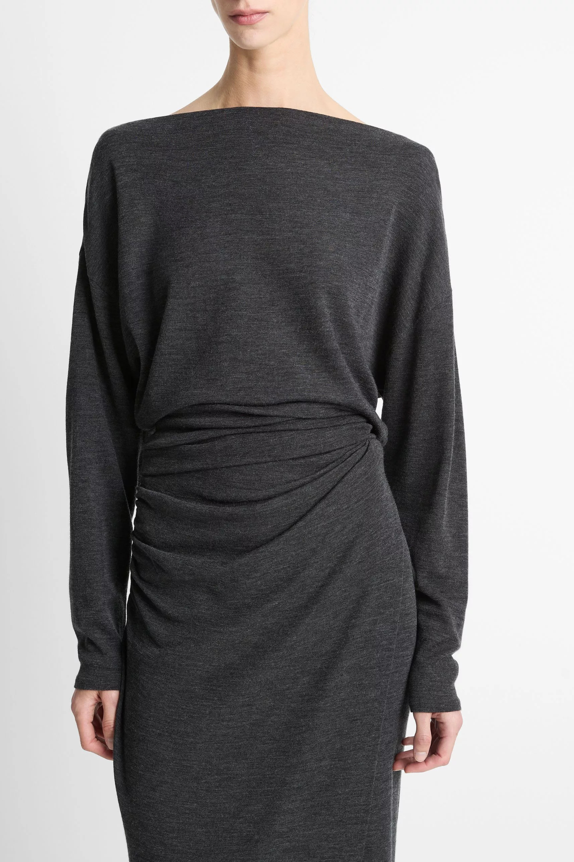 Vince Draped Slash Neck Top