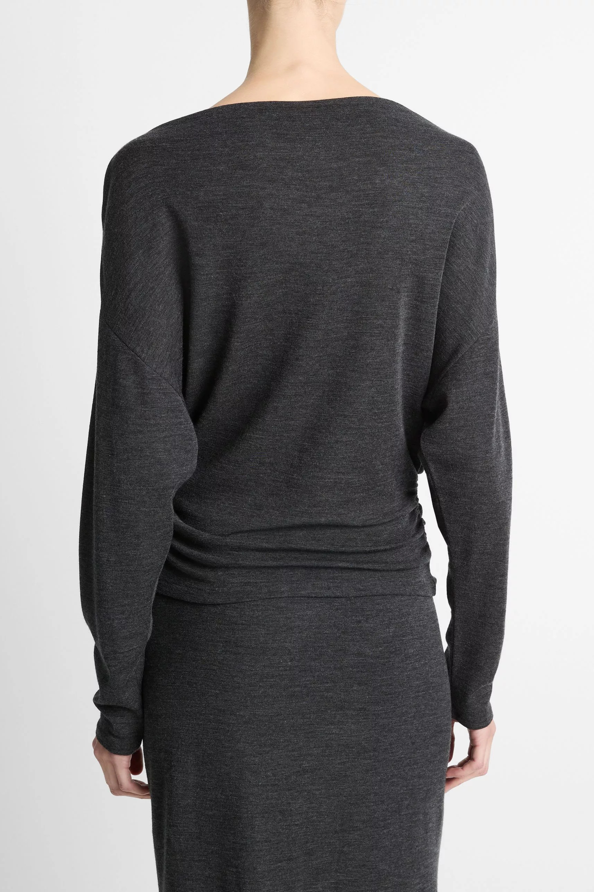 Vince Draped Slash Neck Top