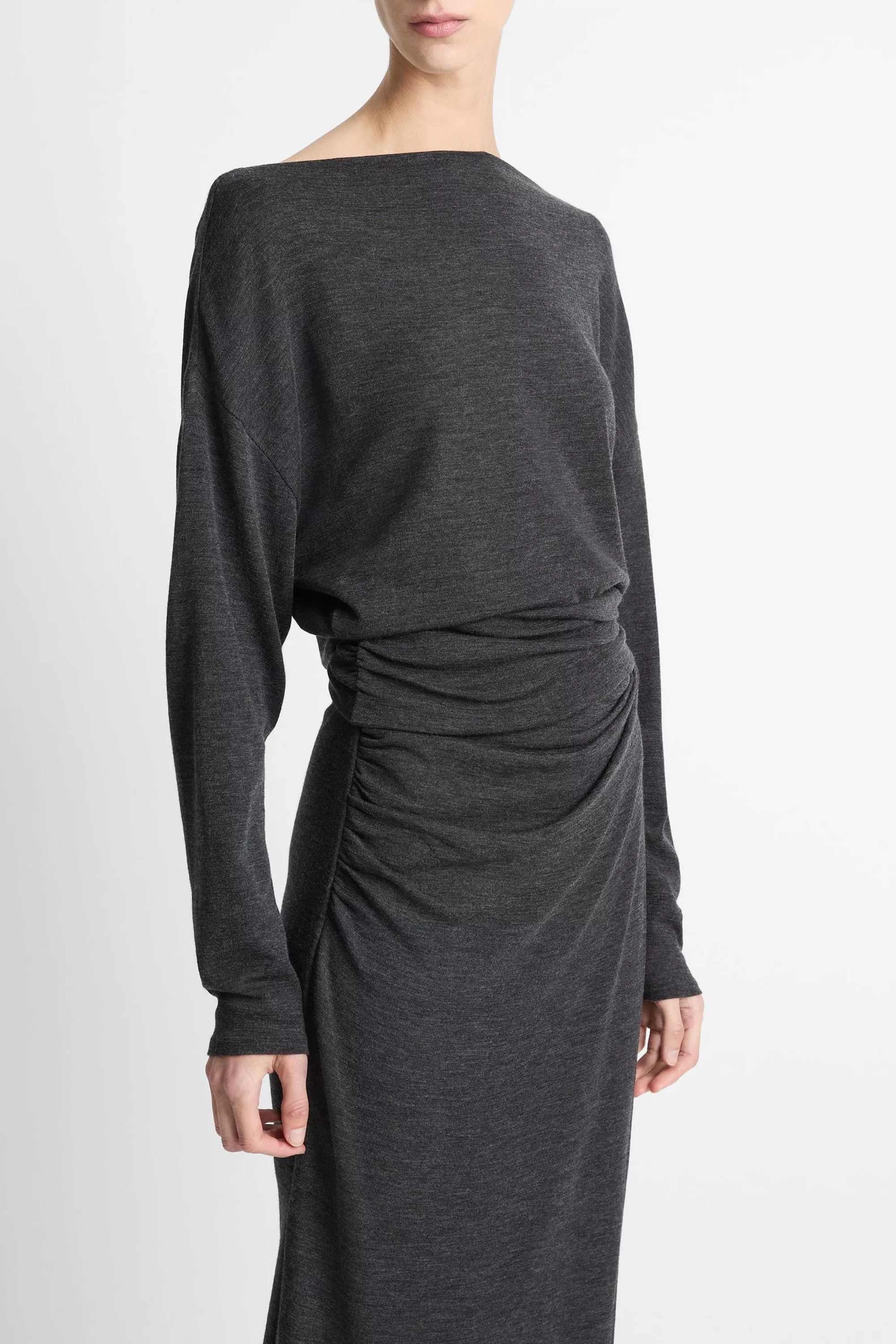 Vince Draped Slash Neck Top