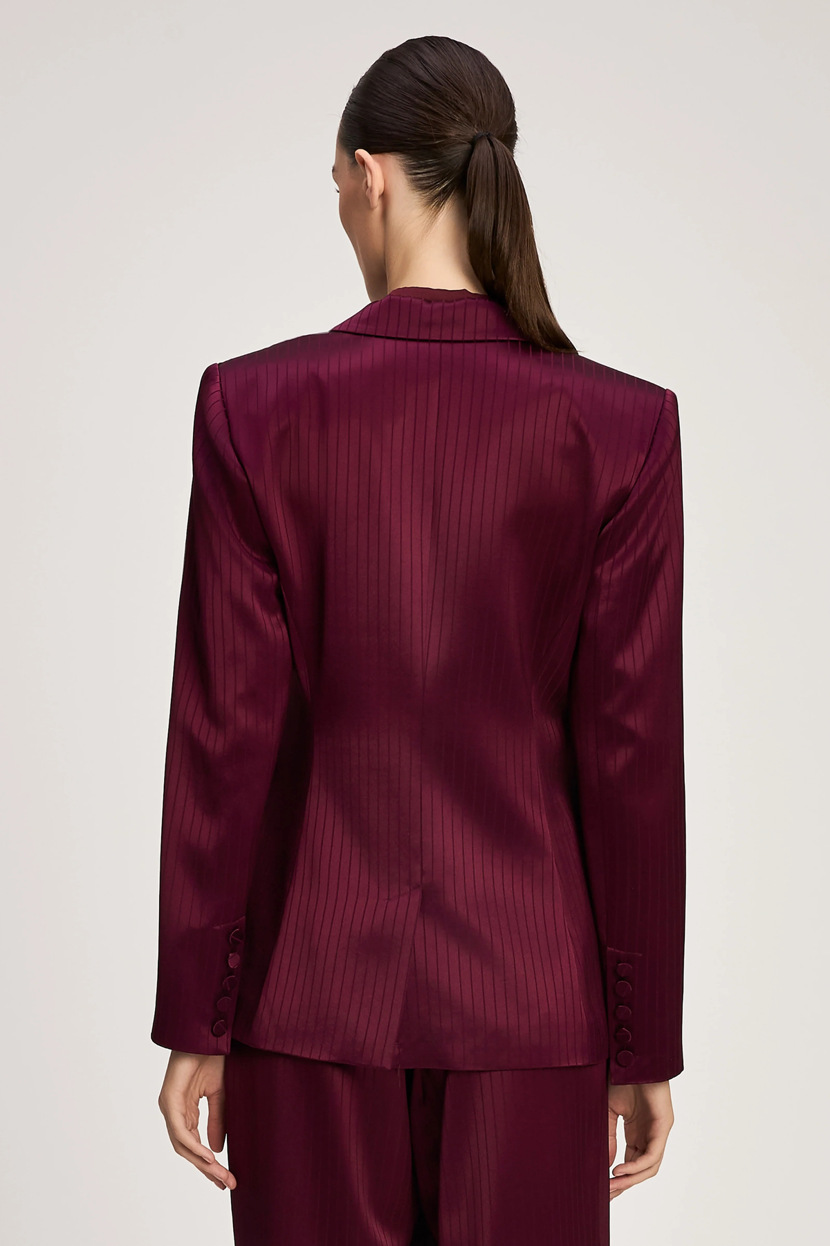Cinq a Sept Georgia Satin Stripe Cheyenne Blazer