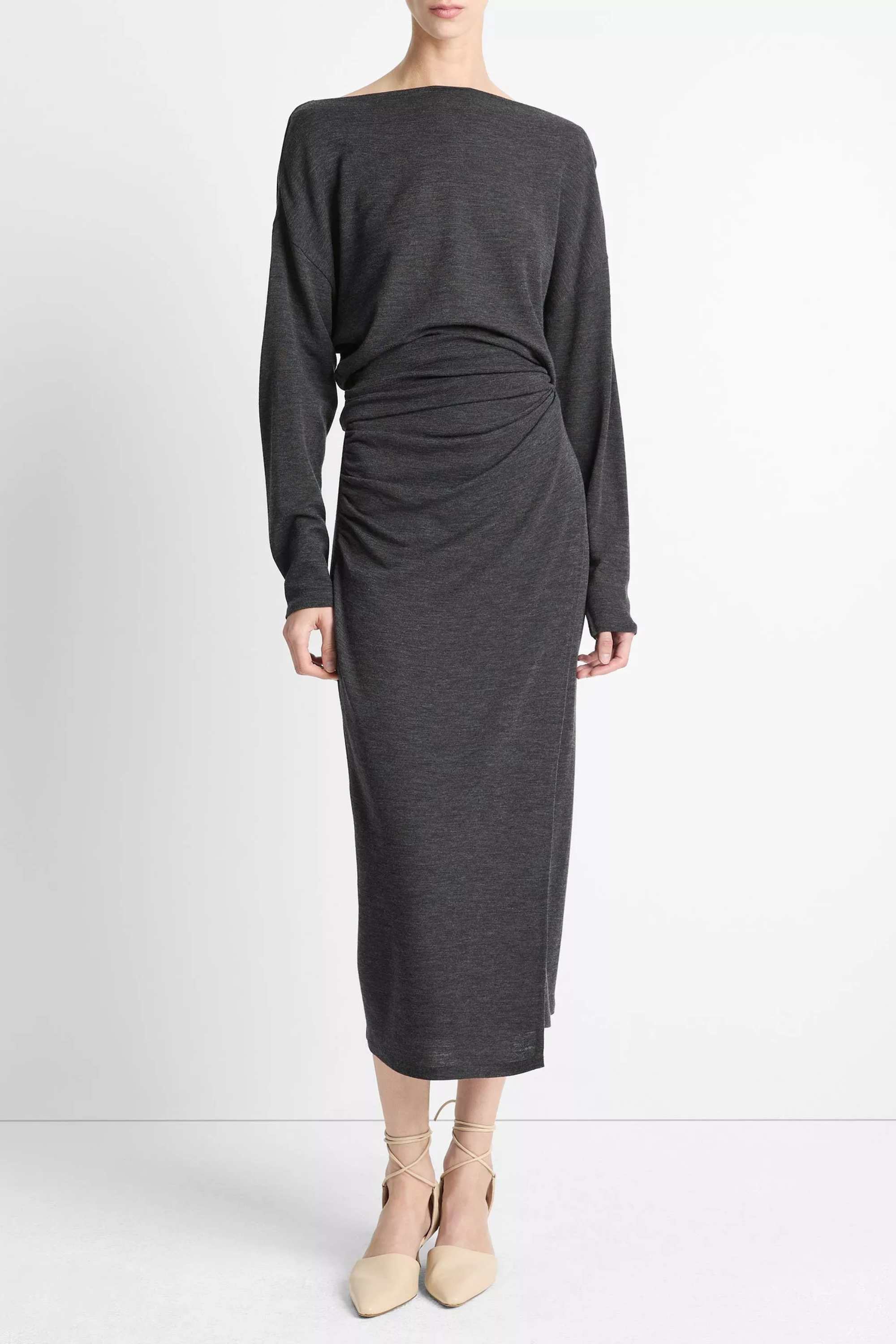 Vince Draped Slash Neck Top