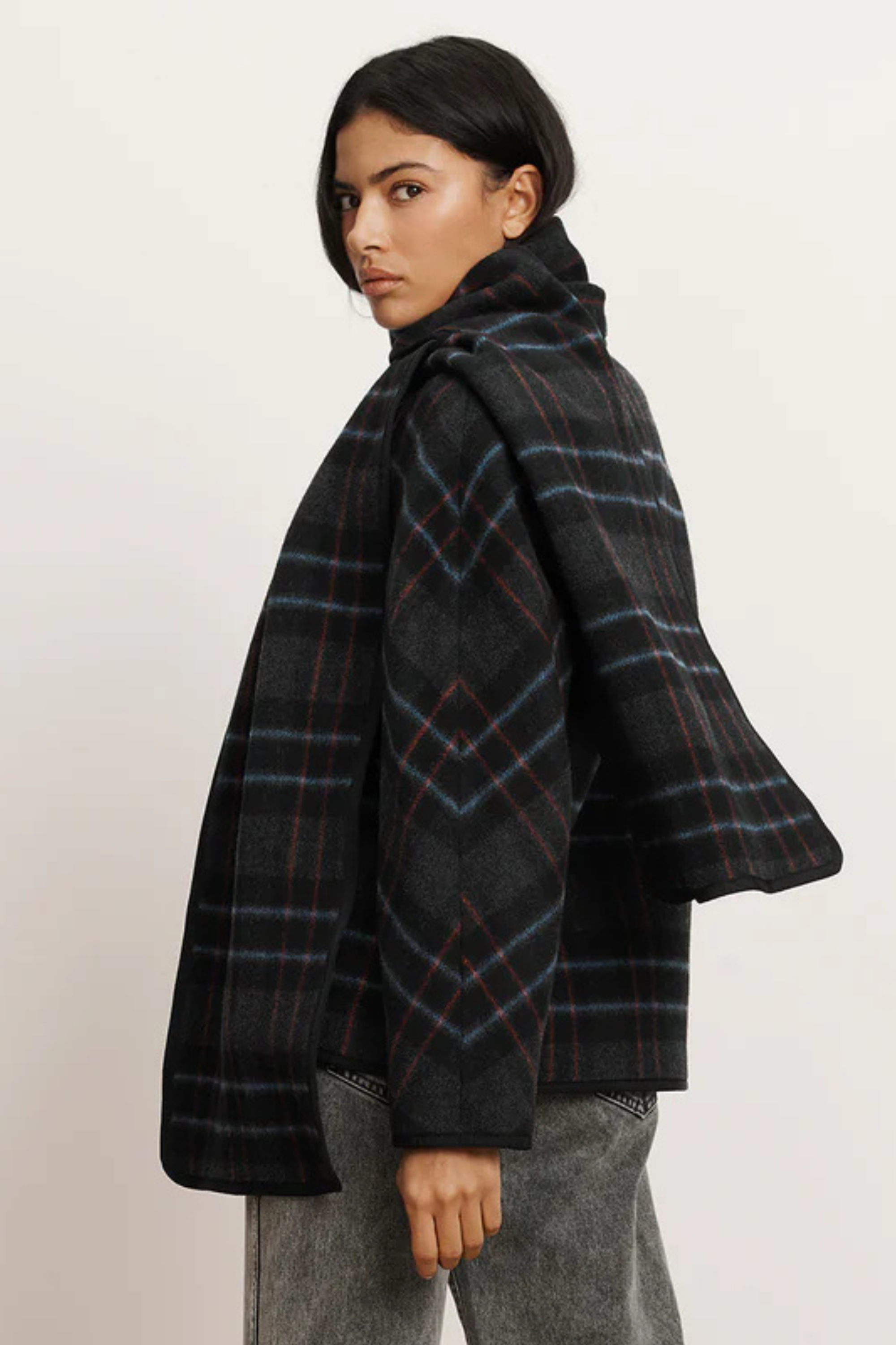 Veronica Beard Martine Dickey Coat with Scarf
