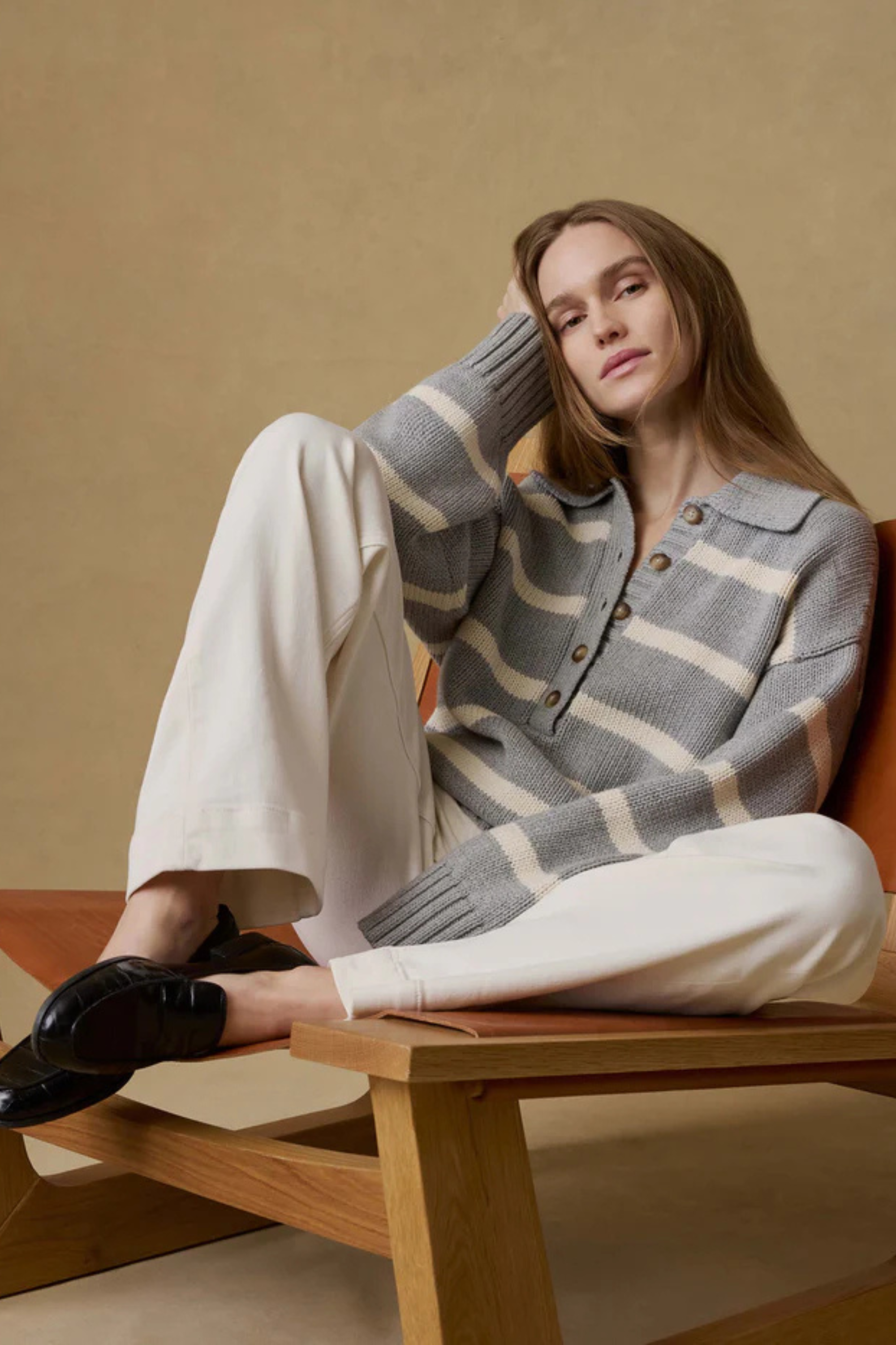 Faherty Sunwashed Cotton Polo Sweater