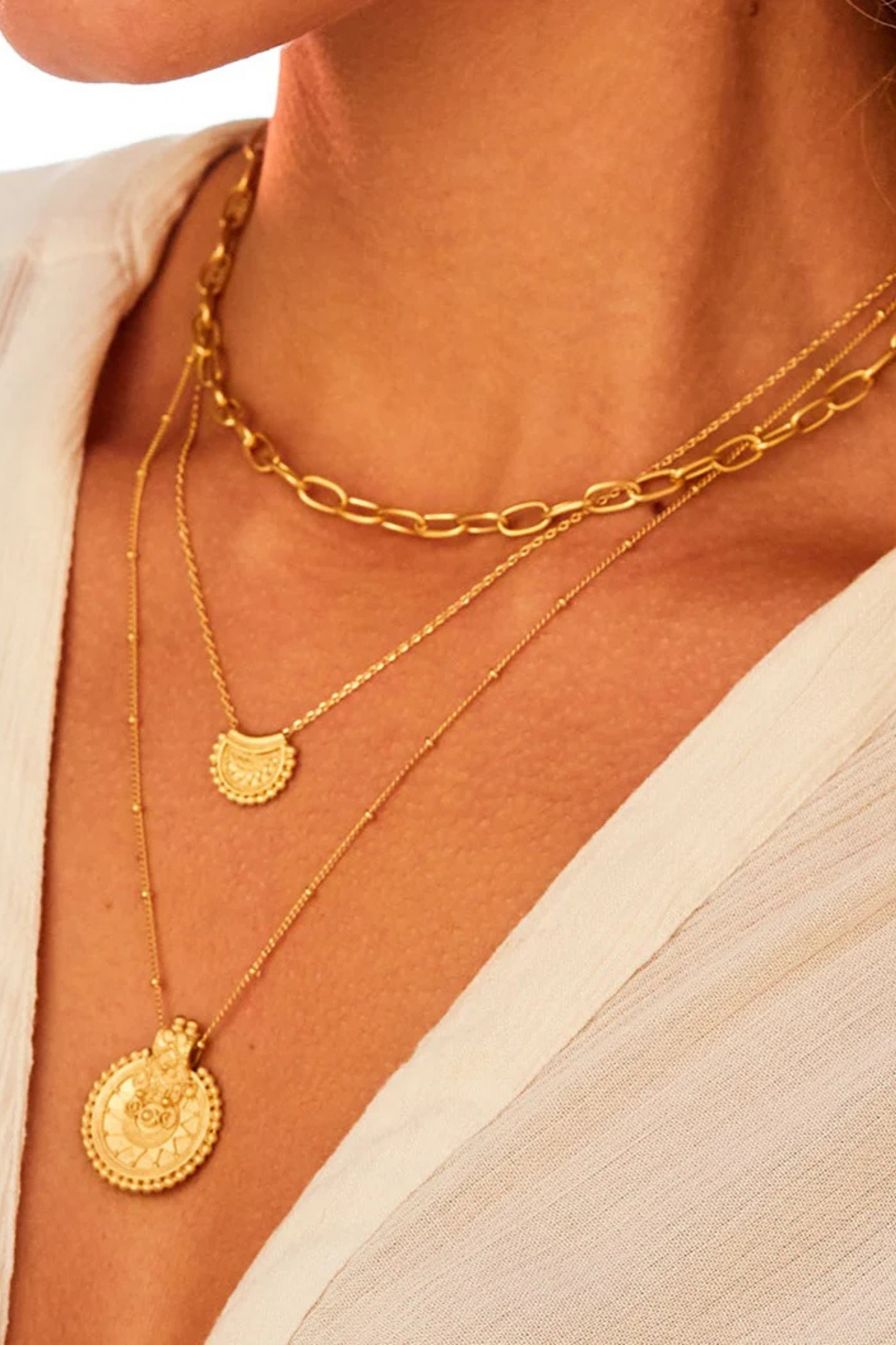 Satya 36" Gold Mandala Necklace
