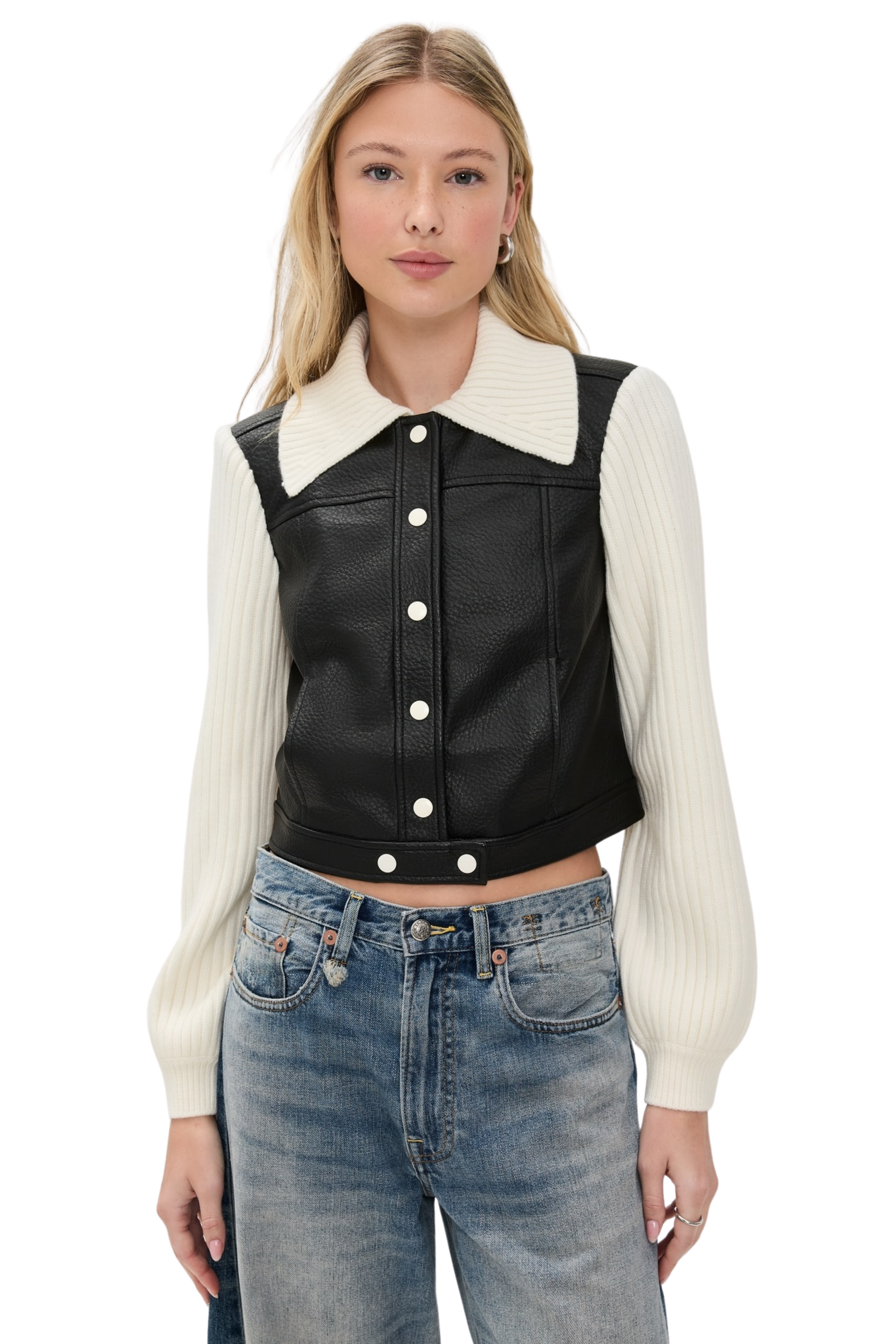 Cinq a Sept Knit Sleeve Ciara Jacket