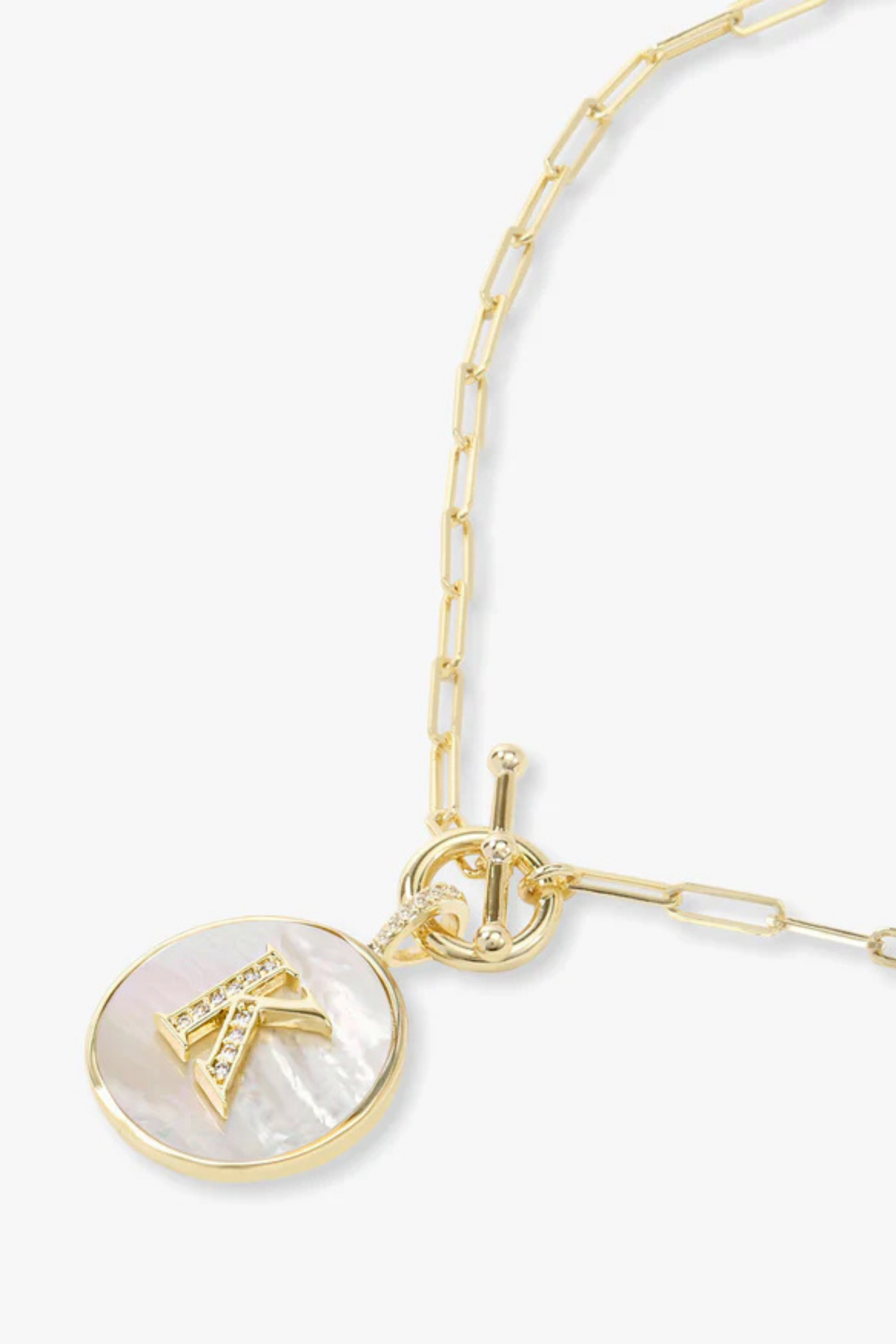 Melinda Maria Love Letters Medallion Necklace