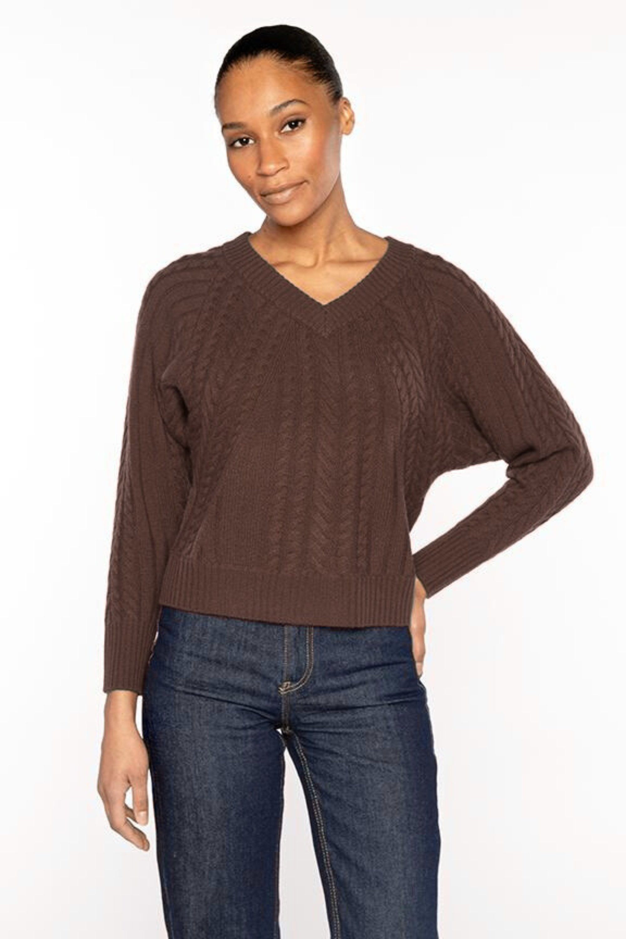 Kinross Diagonal Cable Vee