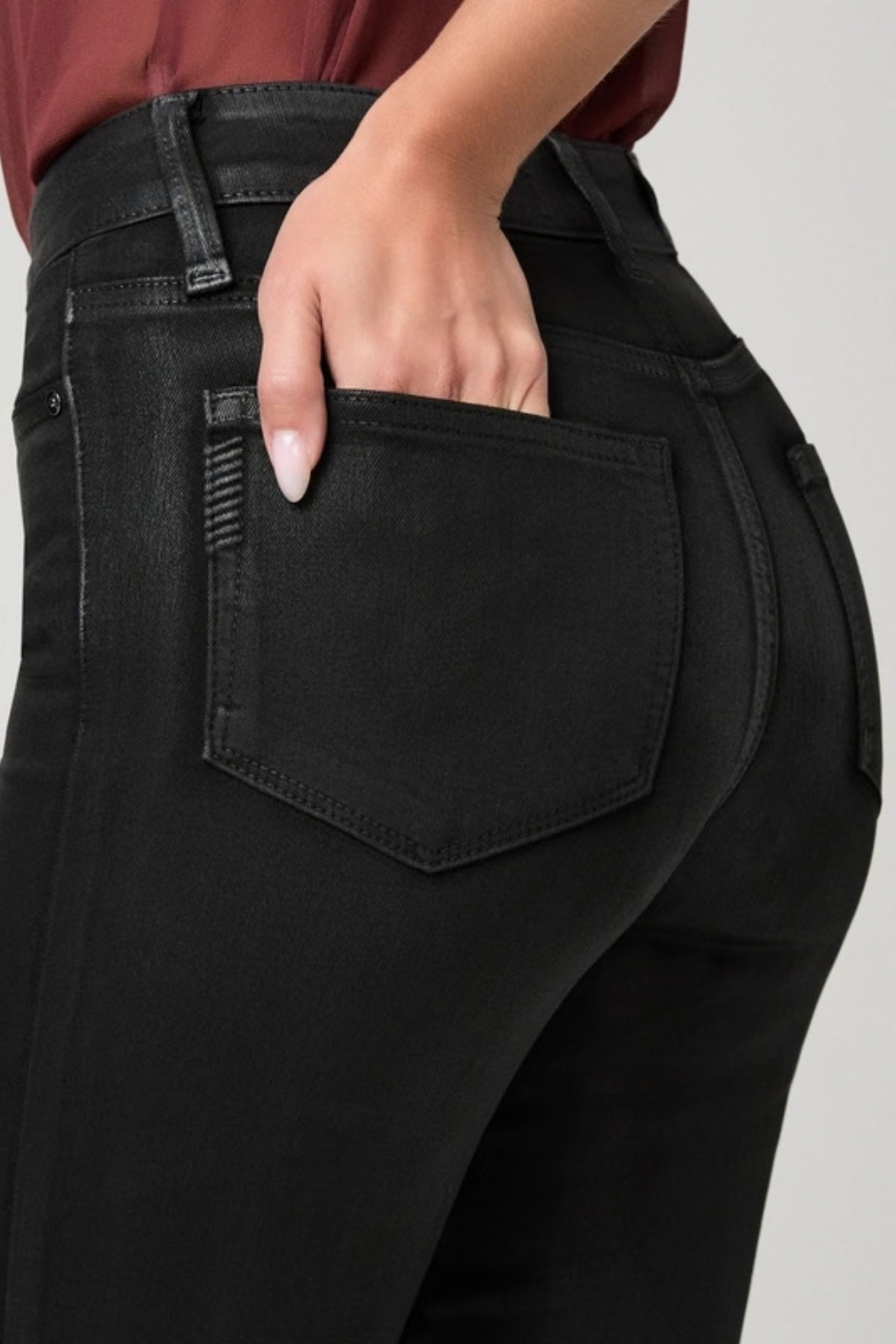 Paige High Rise Laurel Canyon 32" Black Coated