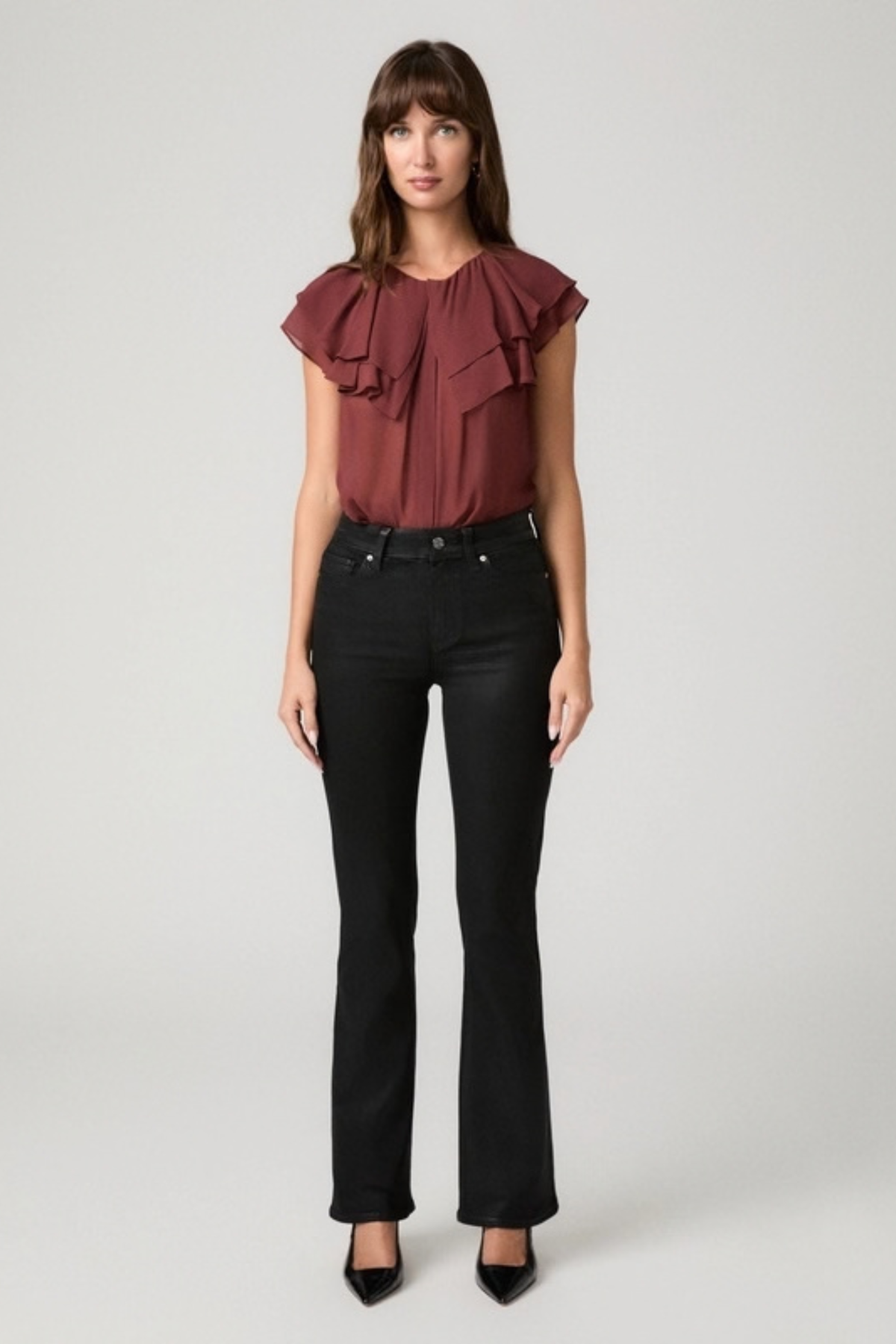 Paige High Rise Laurel Canyon 32" Black Coated