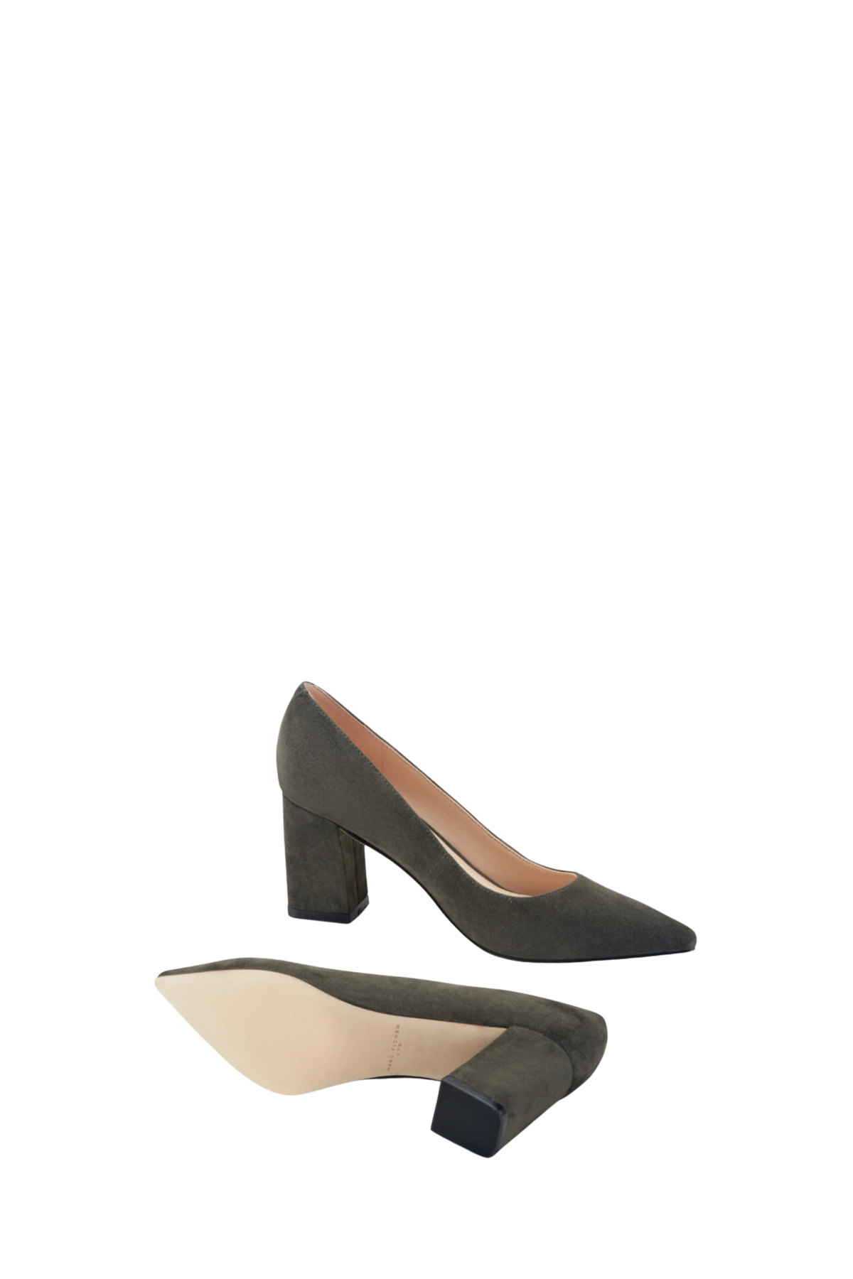 Marc Fisher Zala Pump in Dark Green Suede